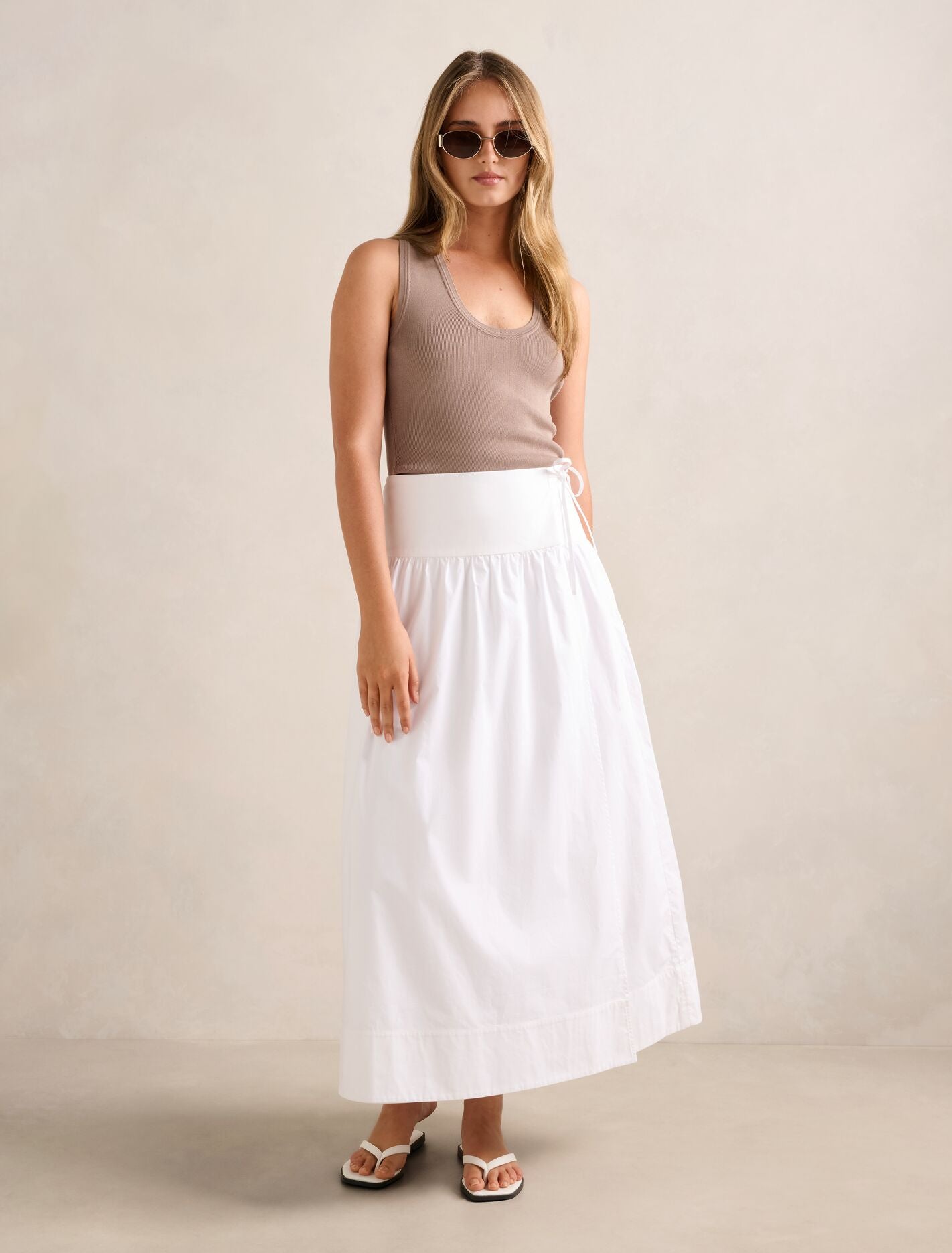 Florence Wrap Maxi Skirt Porcelain | Forever New