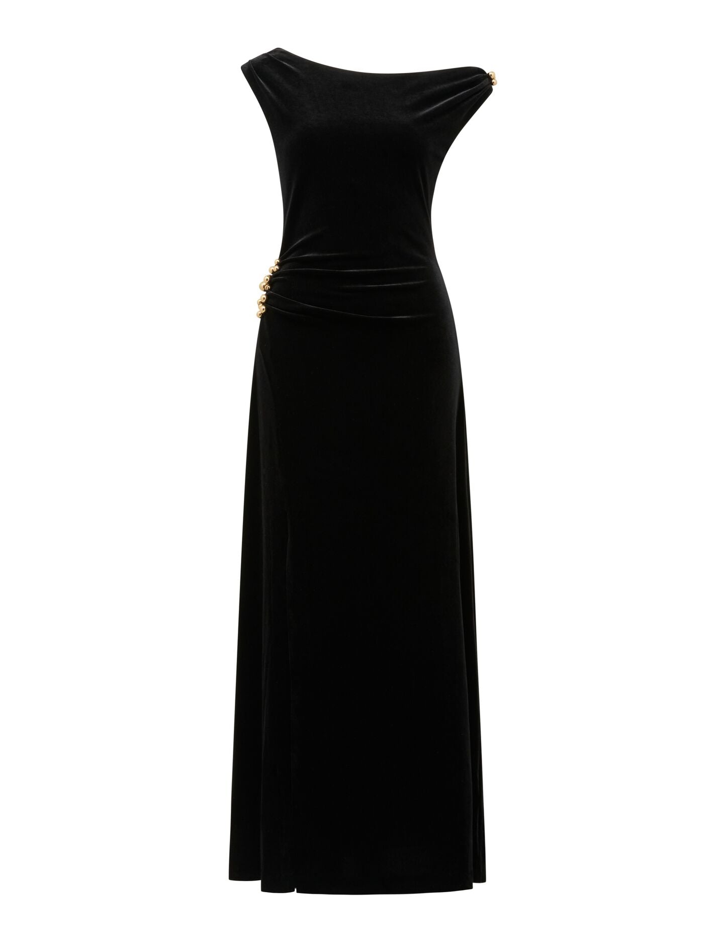 Winslet Off Shoulder Velvet Dress Black | Forever New