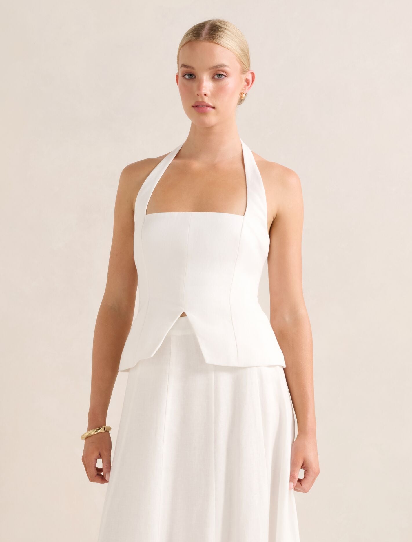 Braylee Halter Top Porcelain Forever New