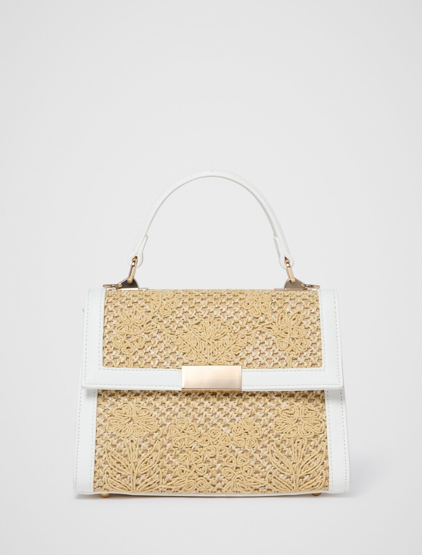 Fiora Floral Crochet Top Handle Bag Forever New