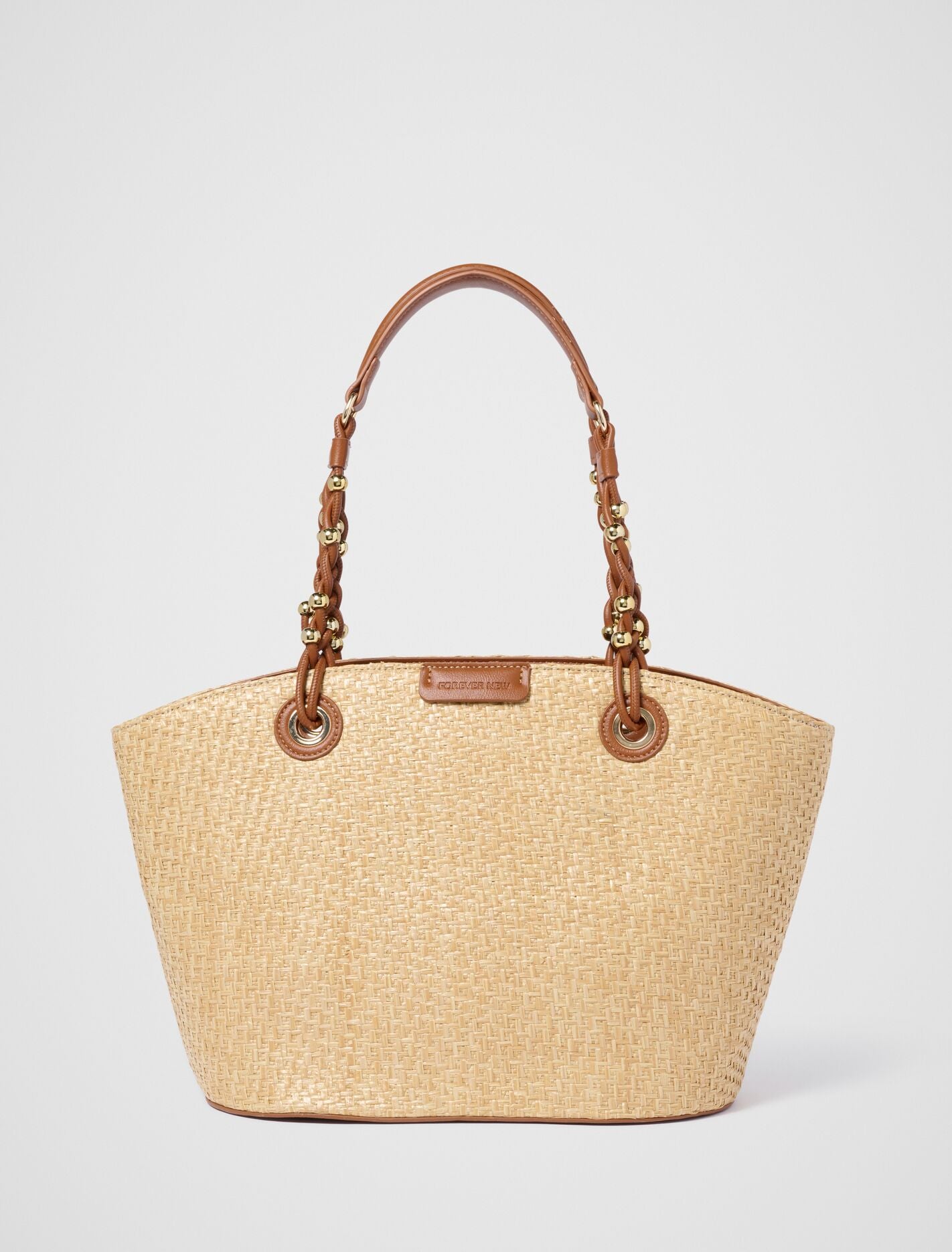 Aria Weave Tote Bag 0 Natural Tan Forever New