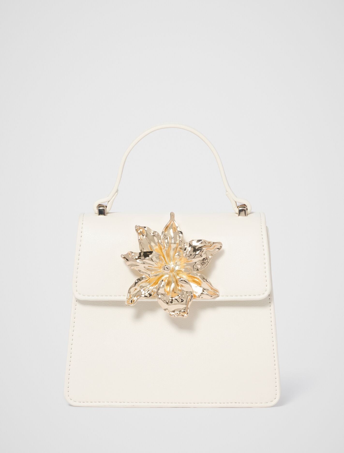 Maria Metal Flower Small Bag 0 Ivory Forever New