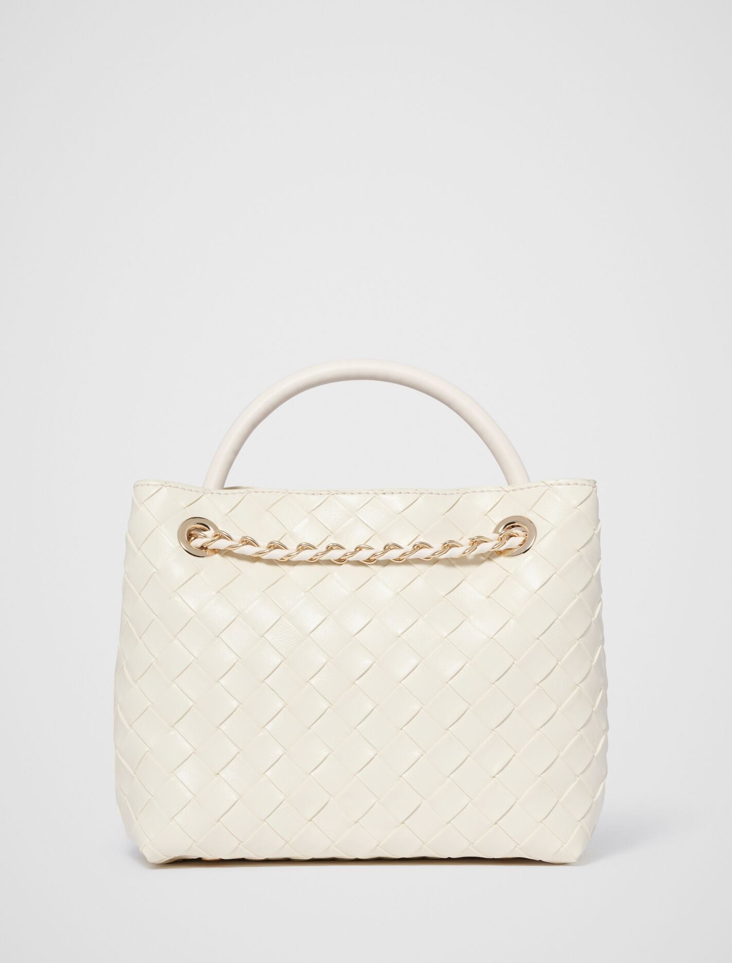 Lillian Weave Small Tote Bag 0 Ivory Forever New