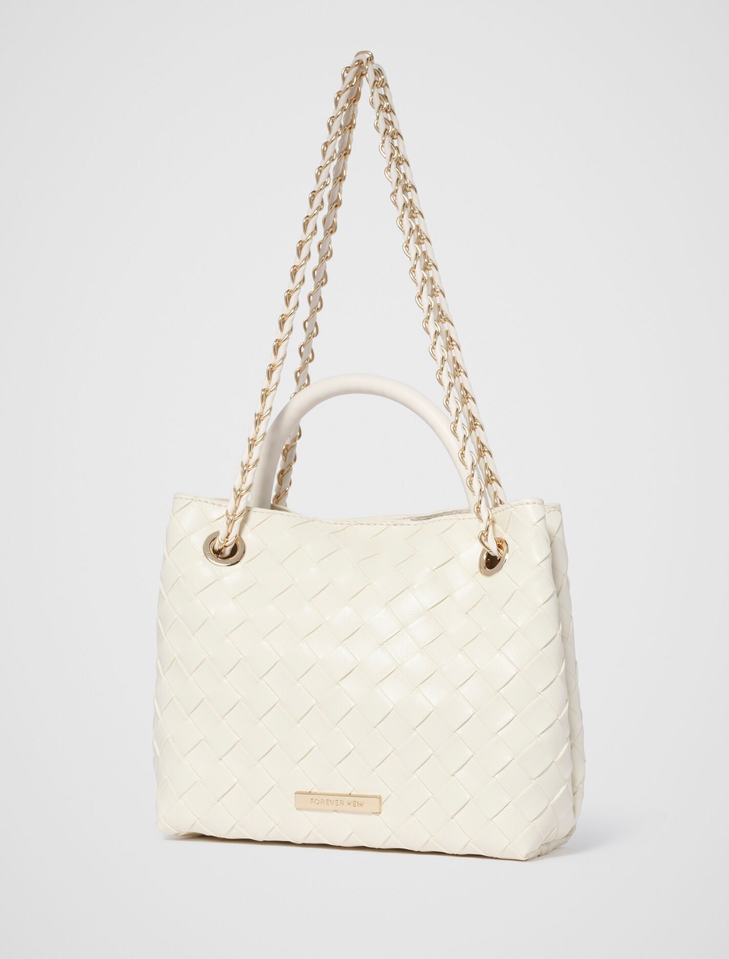 Lillian Weave Small Tote Bag Forever New