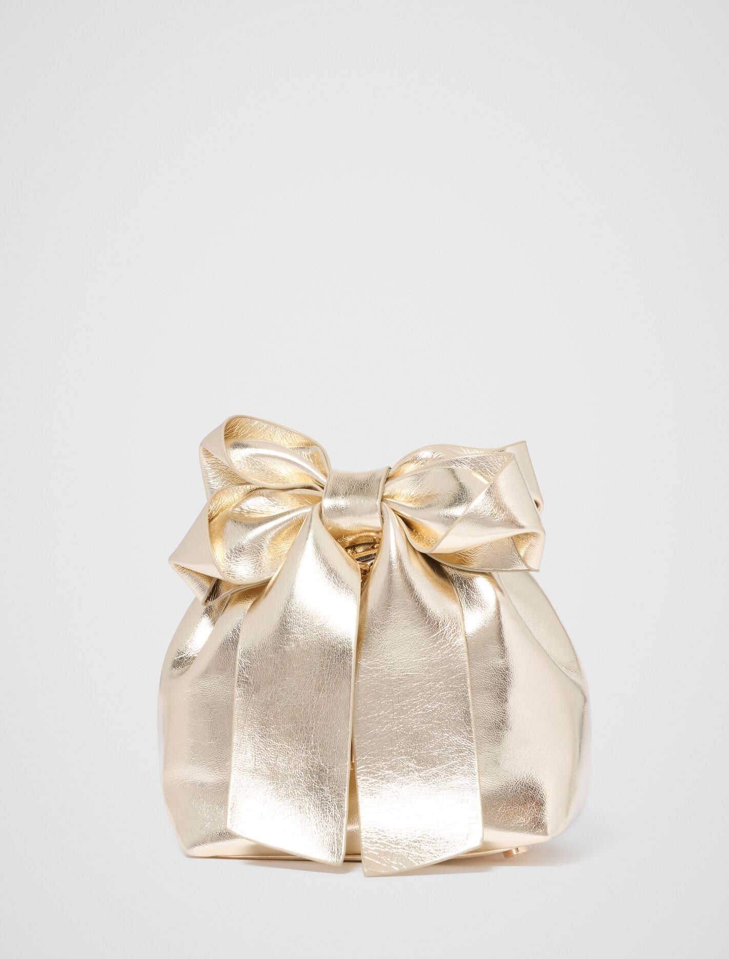 Petra Bow Metal Handle Clutch 0 Gold Forever New