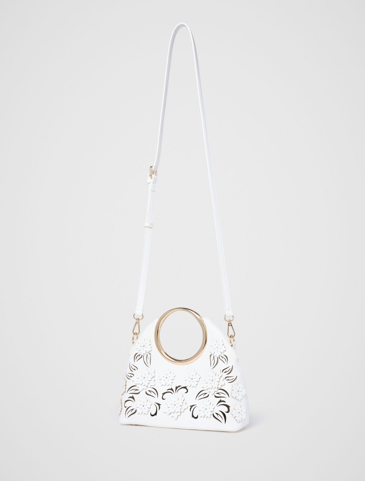 Mavin Cutout Floral Metal Handle Clutch Forever New