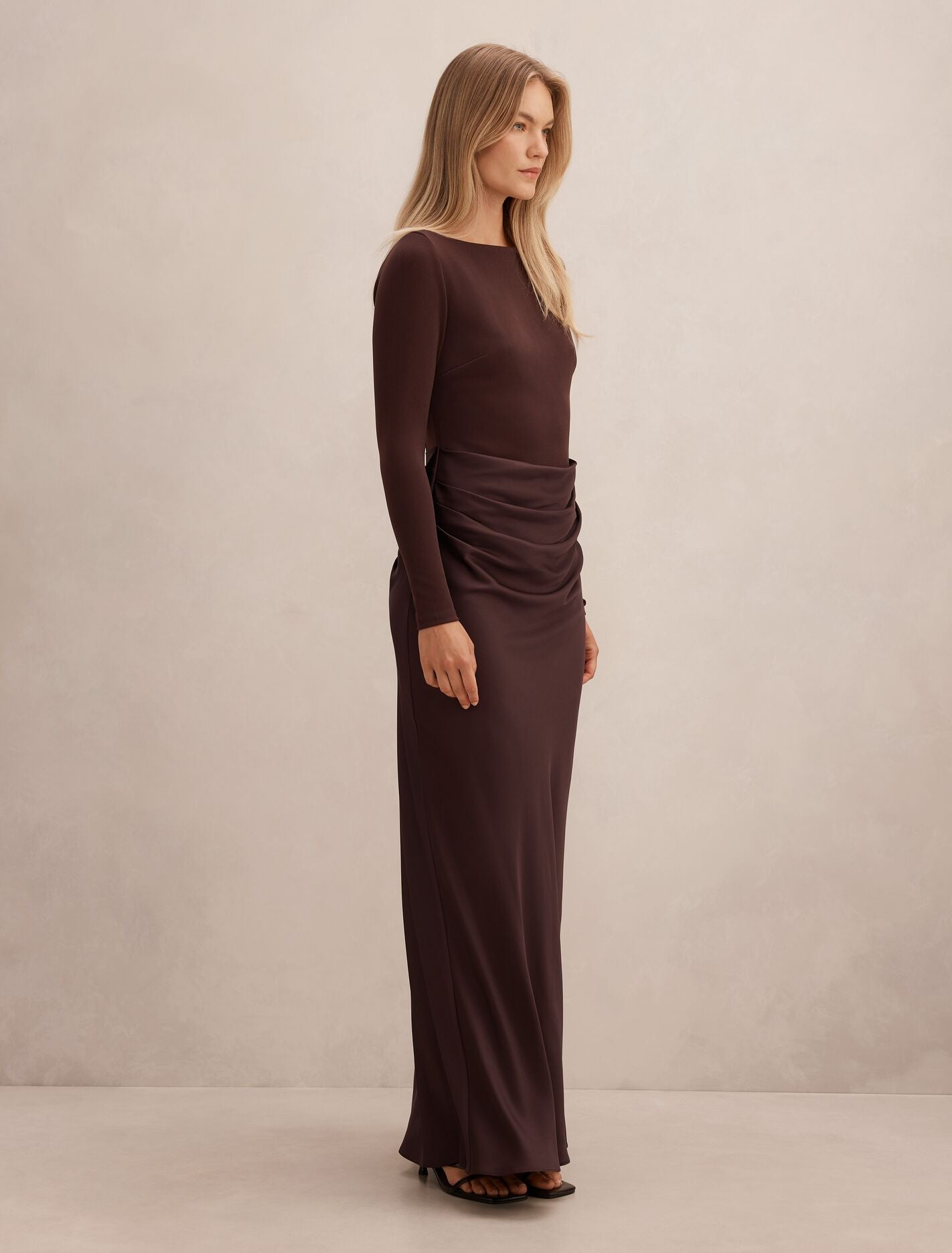 Briella Boat Neck Drape Maxi Dress Forever New