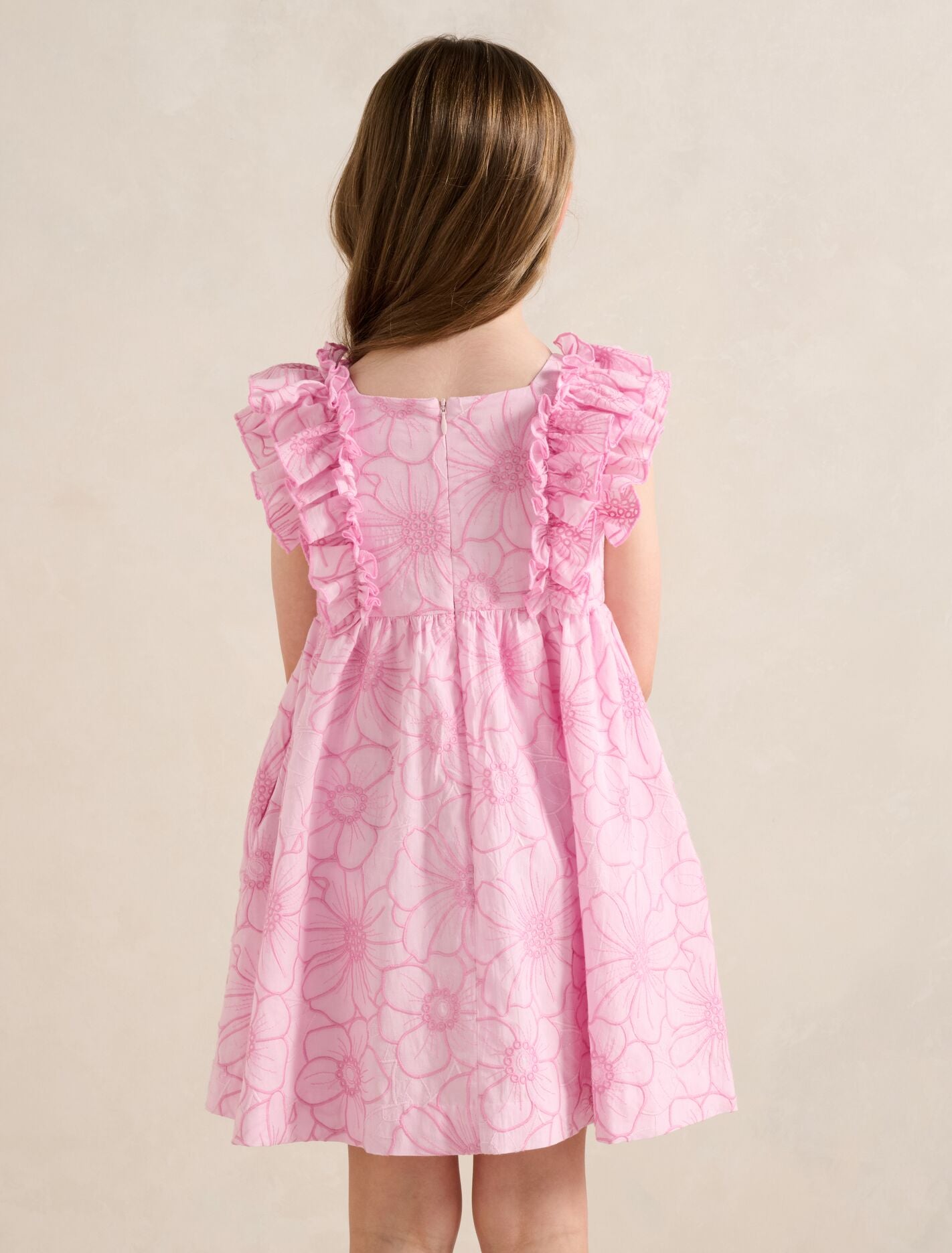 Selena Girls Babydoll Emb Dress Forever New