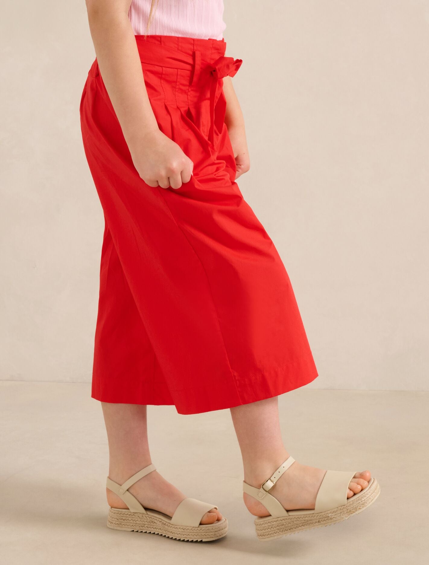 Carly Girls Cropped Pants Claire Red | Forever New