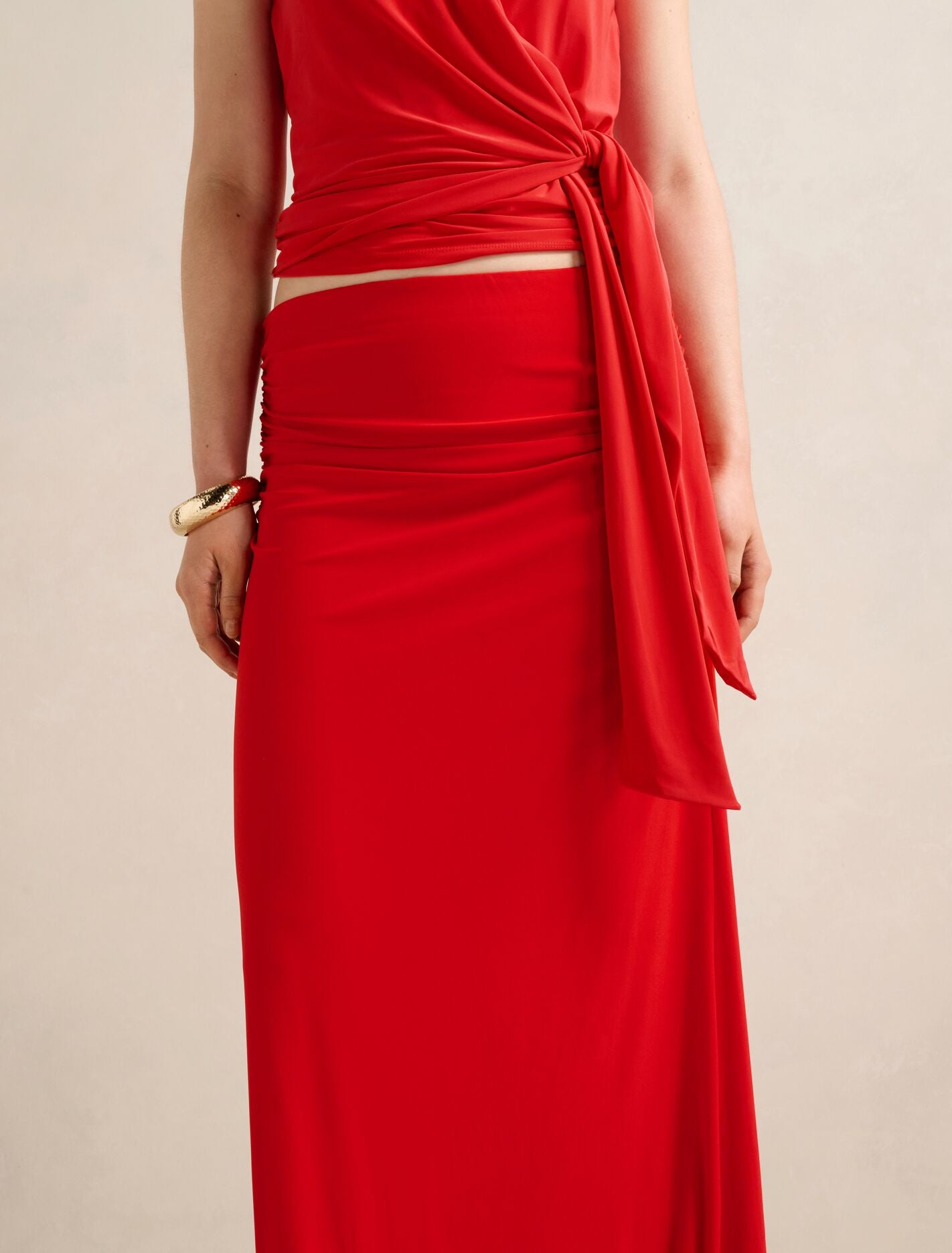 Mimi Flute Maxi Skirt