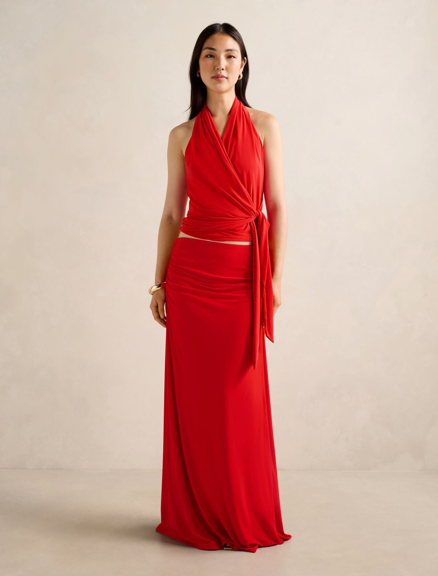 Mimi Flute Maxi Skirt