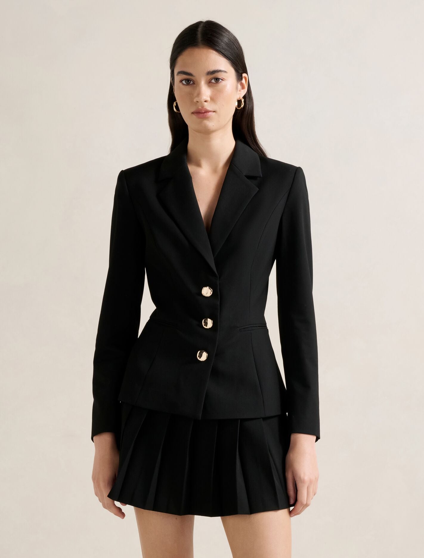 Lenora 2 In 1 Blazer Mini Dress Black Forever New