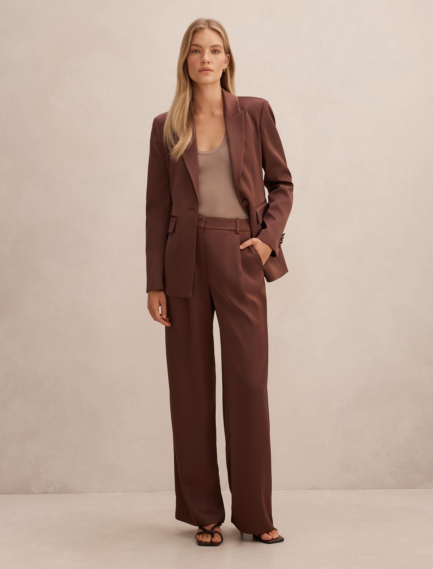 Solana Satin Wide Leg Pants Forever New