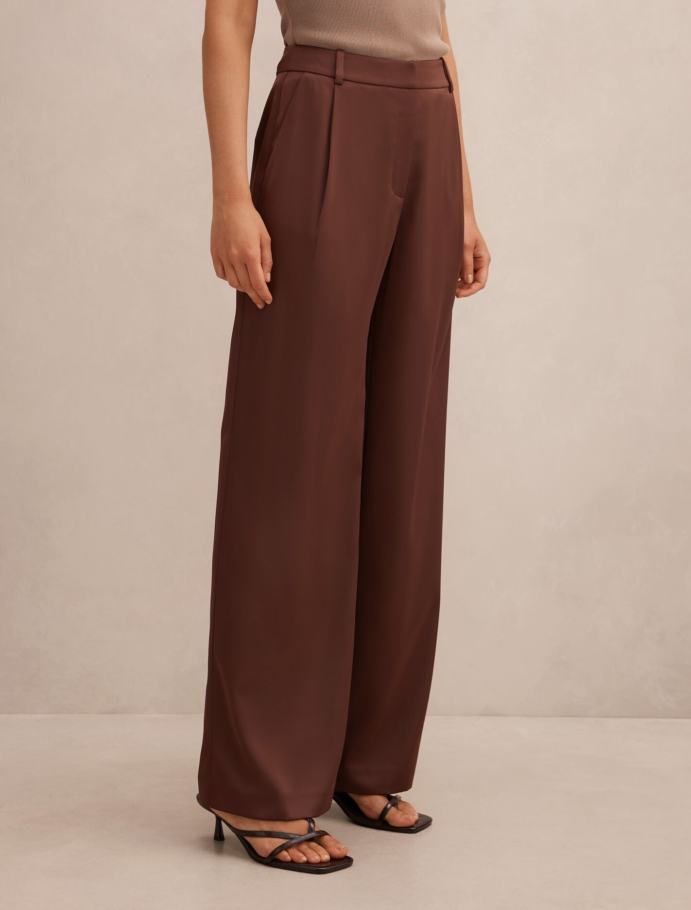 Solana Satin Wide Leg Pants Forever New