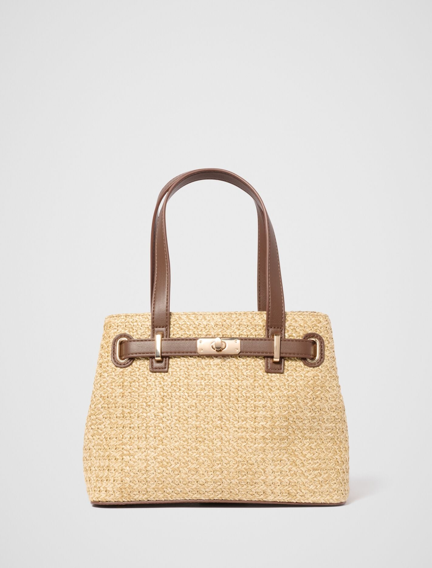 Isabella Weave Tote Bag 0 Natural Chocolate Forever New