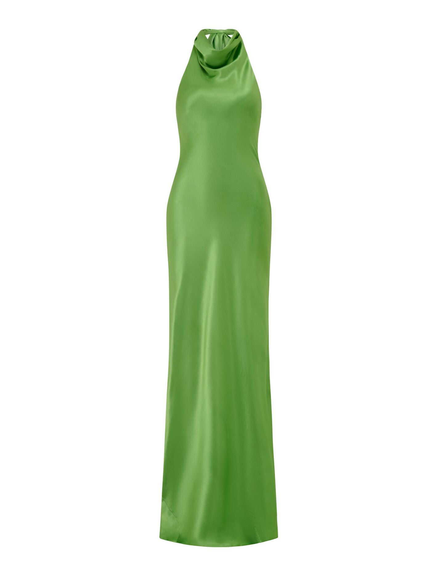 Clementine High Neck Satin Maxi Dress