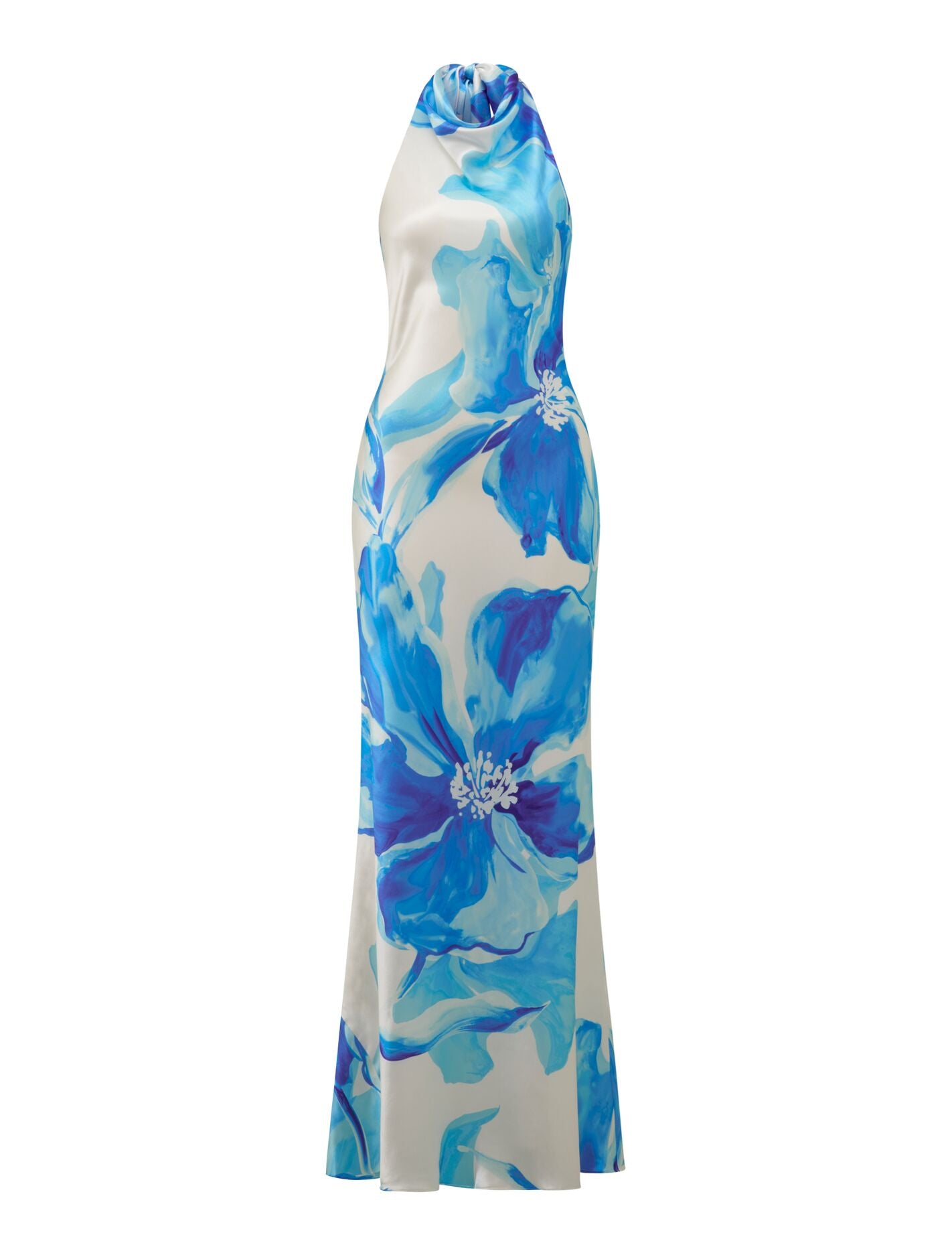 Clementine High Neck Satin Maxi Dress