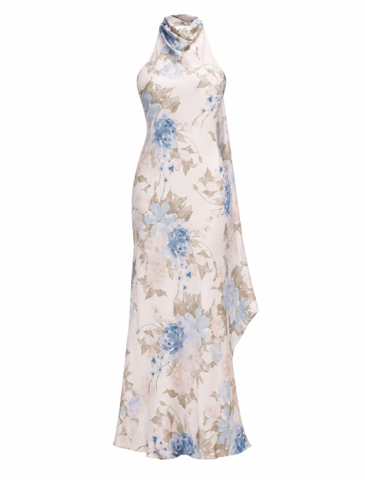Clementine High Neck Satin Maxi Dress
