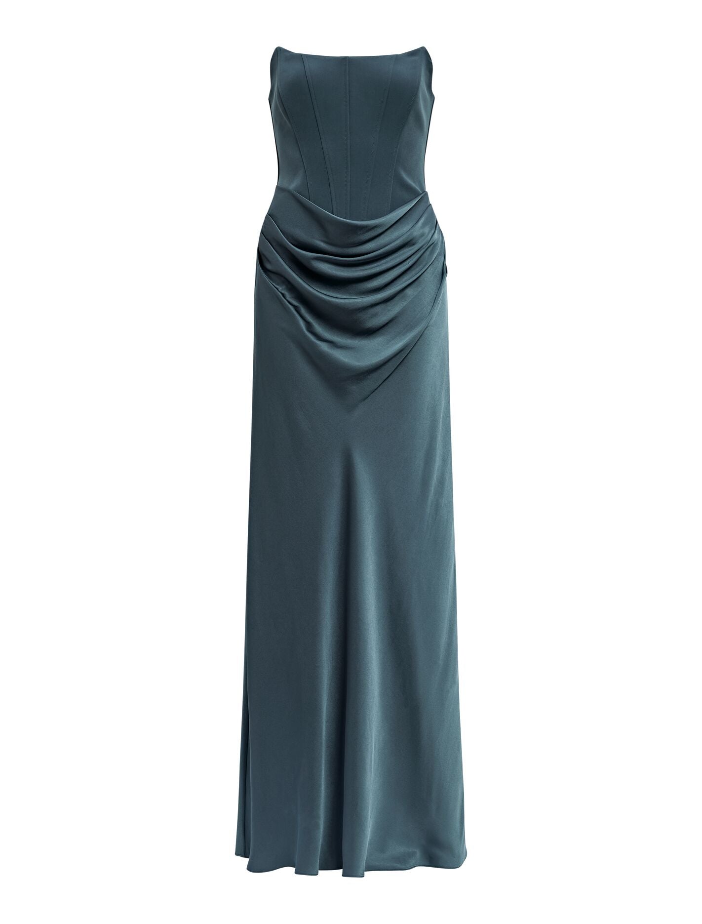 Isra Drape Strapless Maxi Dress Vintage Merlot | Forever New