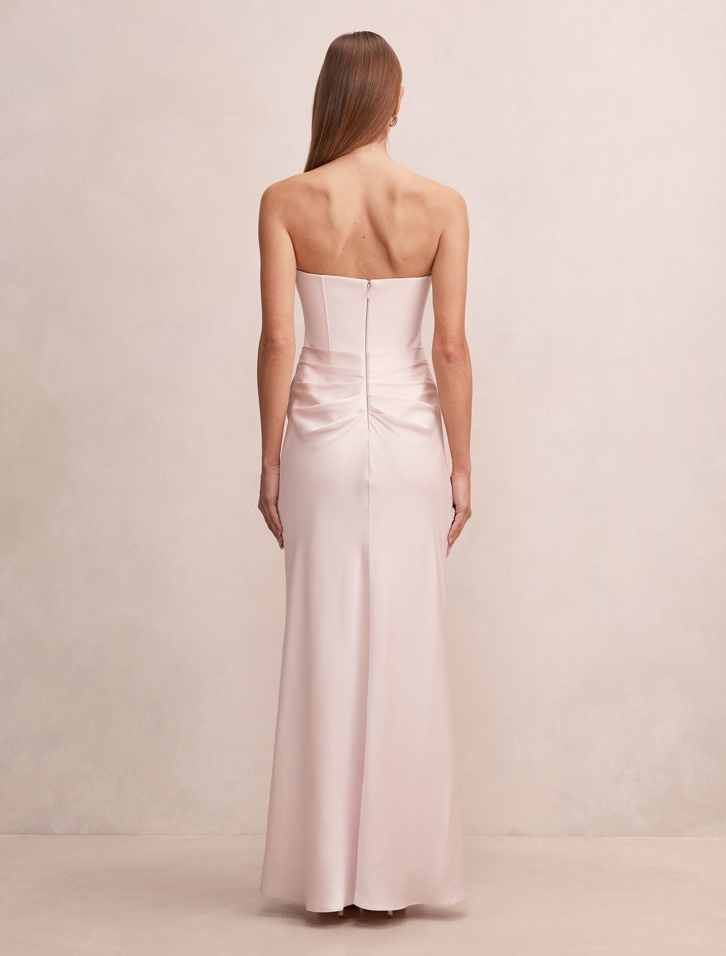 Isra Drape Strapless Maxi Dress