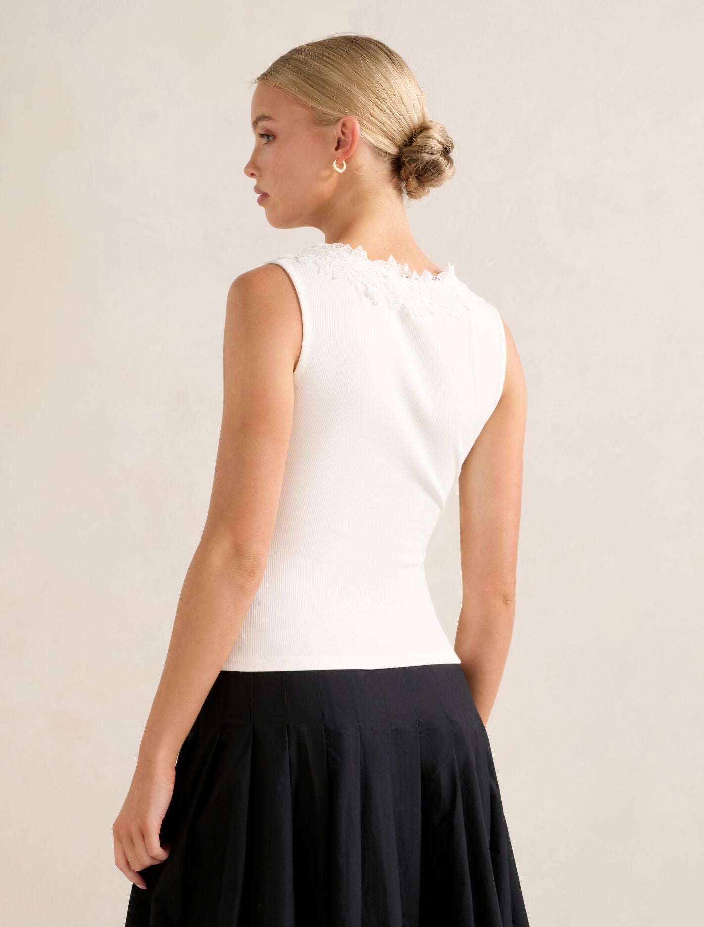 Sylvie Lace Trim Tank Top Forever New