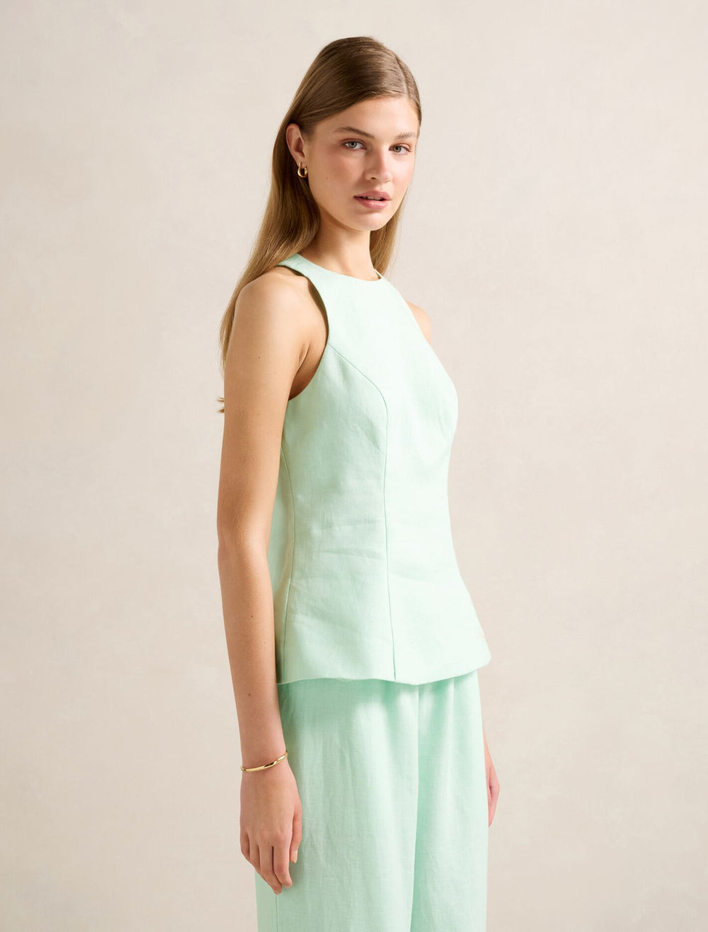 Liling Top Collection Liliana Linen Top Mint Set | Forever New