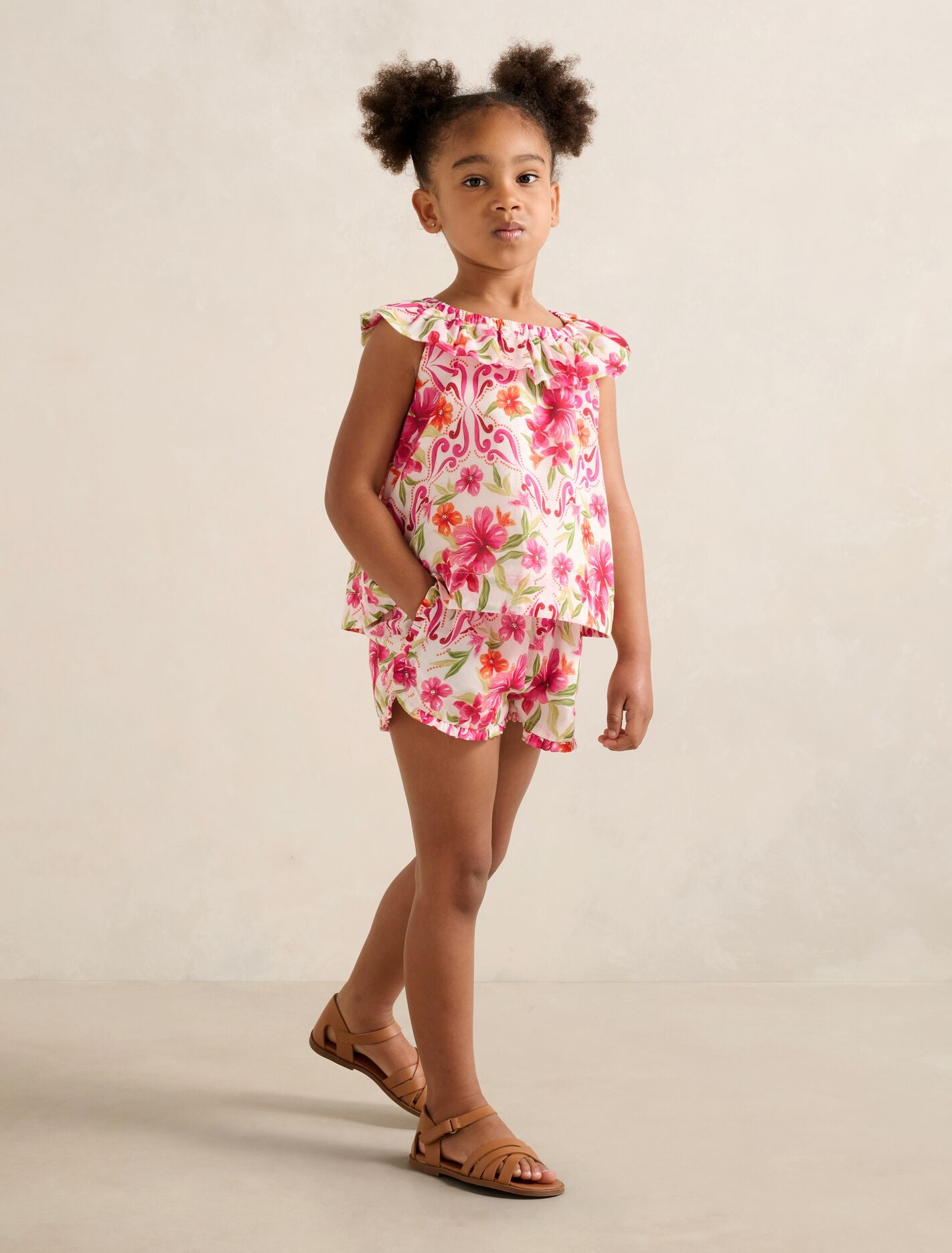 Hazel Girls Ruffle Paperbag Short Forever New