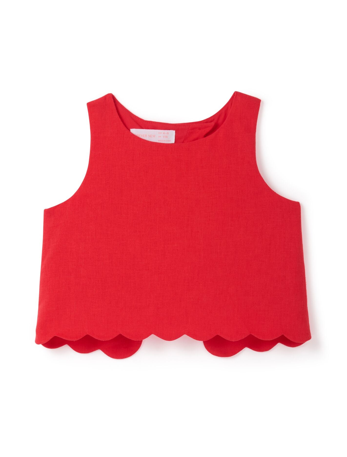 Molly Girls Scalloped Shift Top Forever New