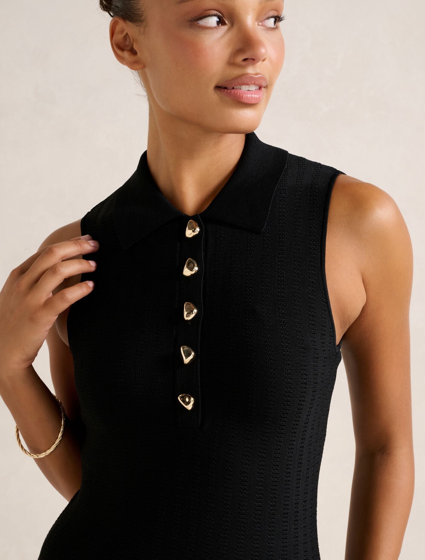 Amari Polo Knit Mini Dress Forever New