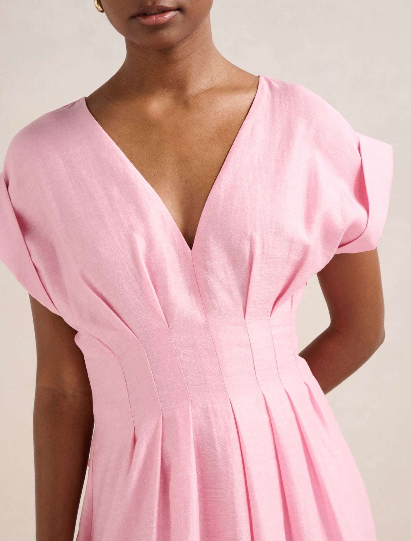 Alessandra Petite Tucked Midi Dress