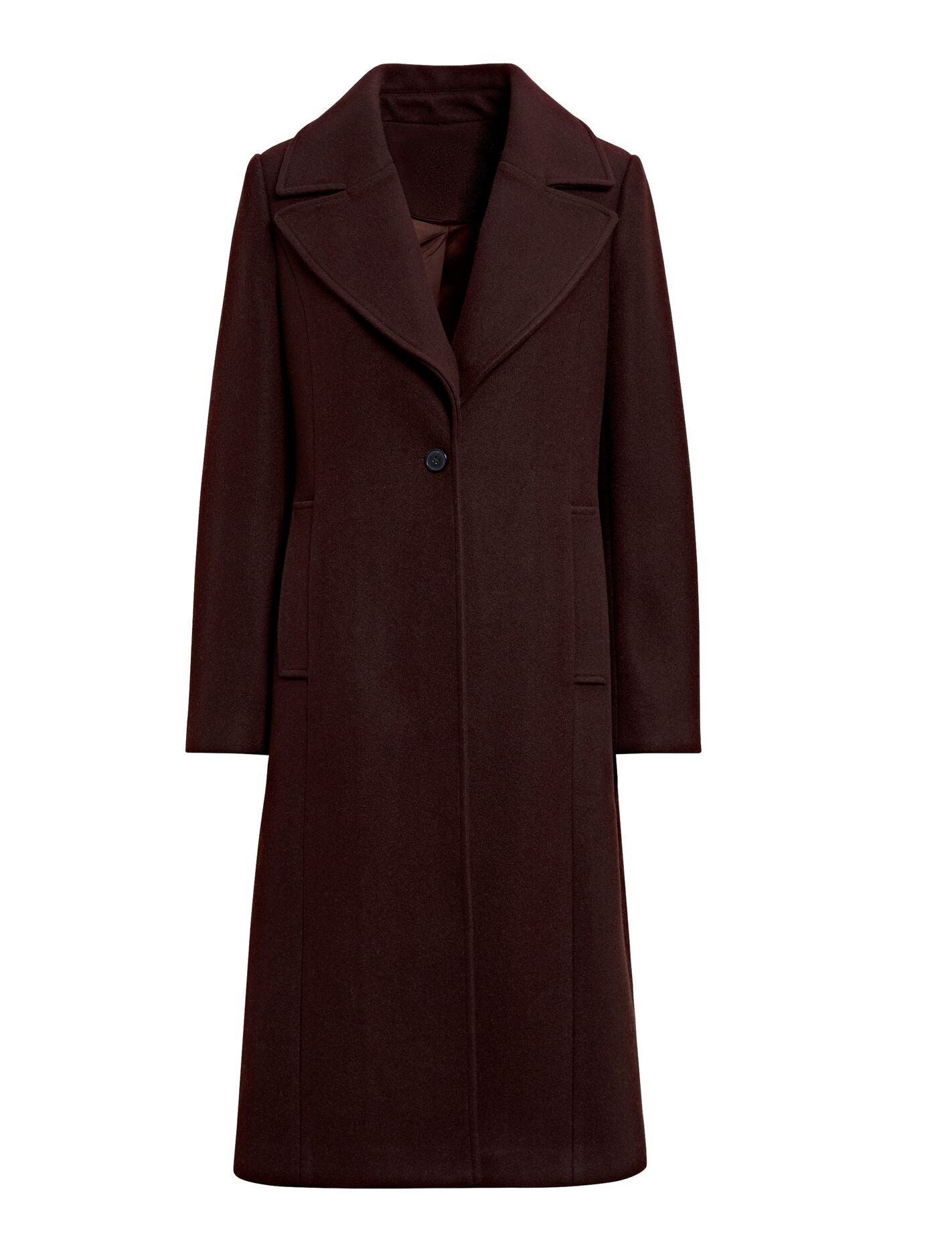 Danielle Single Breasted Coat Berry | Forever New