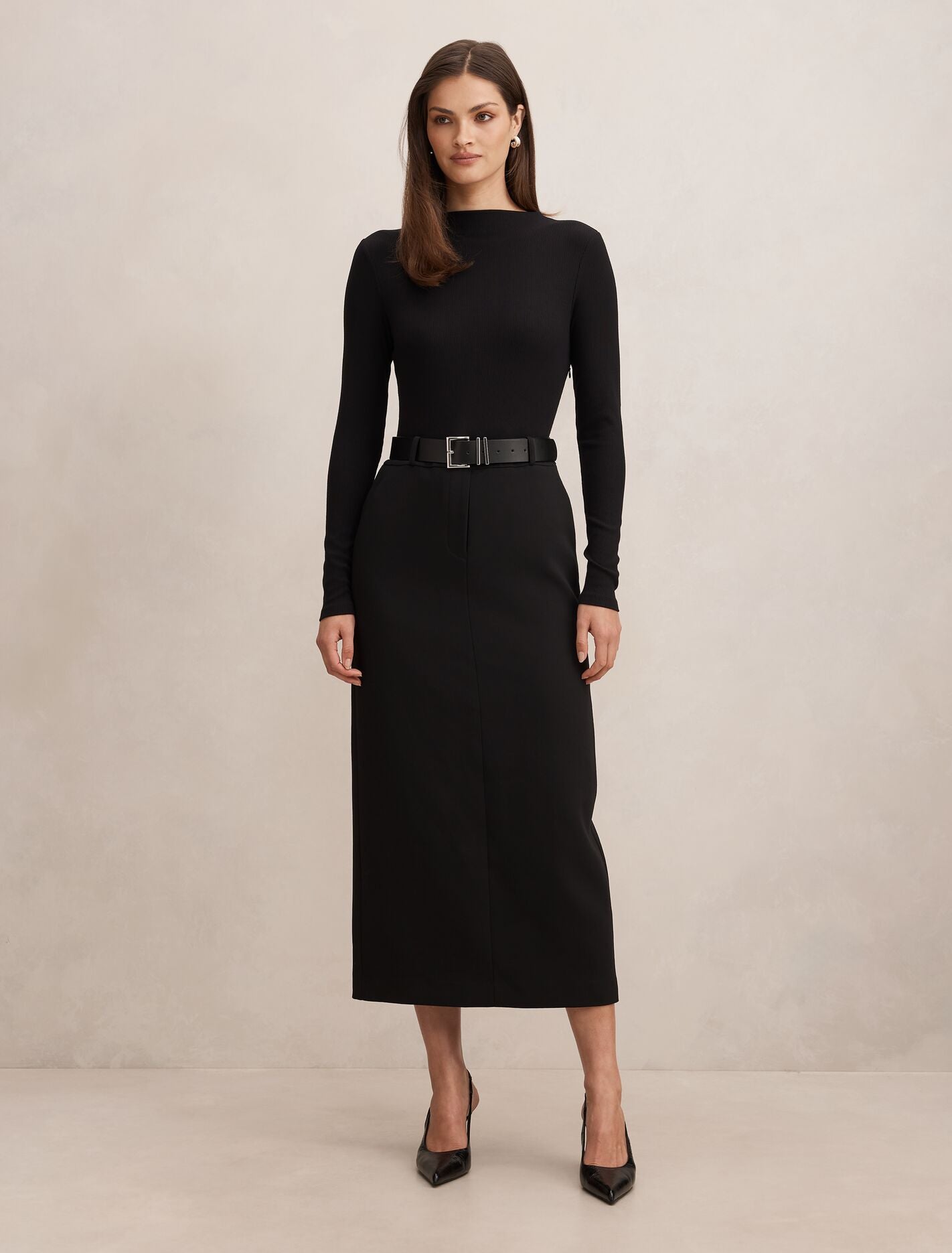 Edwina 2 In 1 Midi Dress Black Forever New