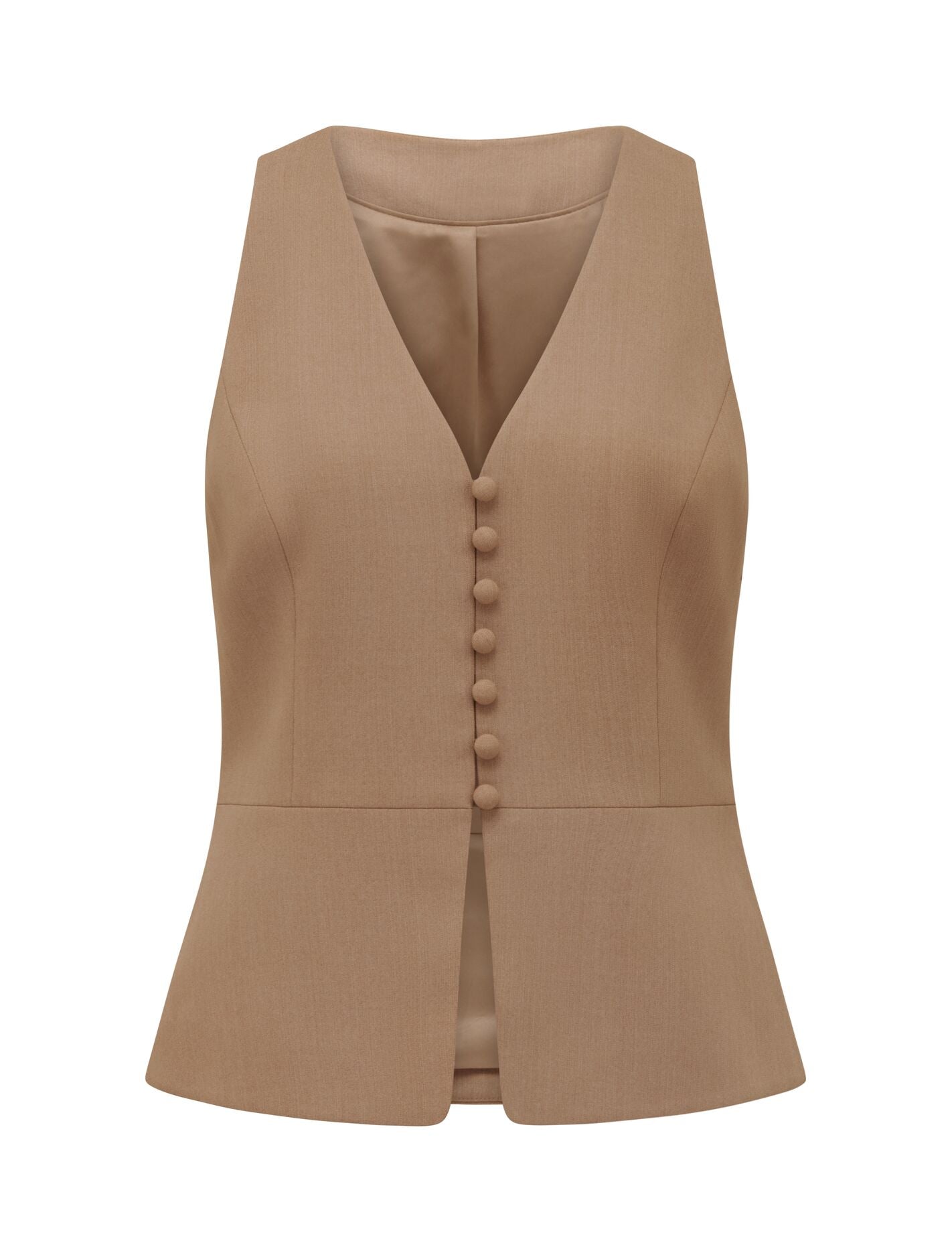 Honey V Neck Waistcoat