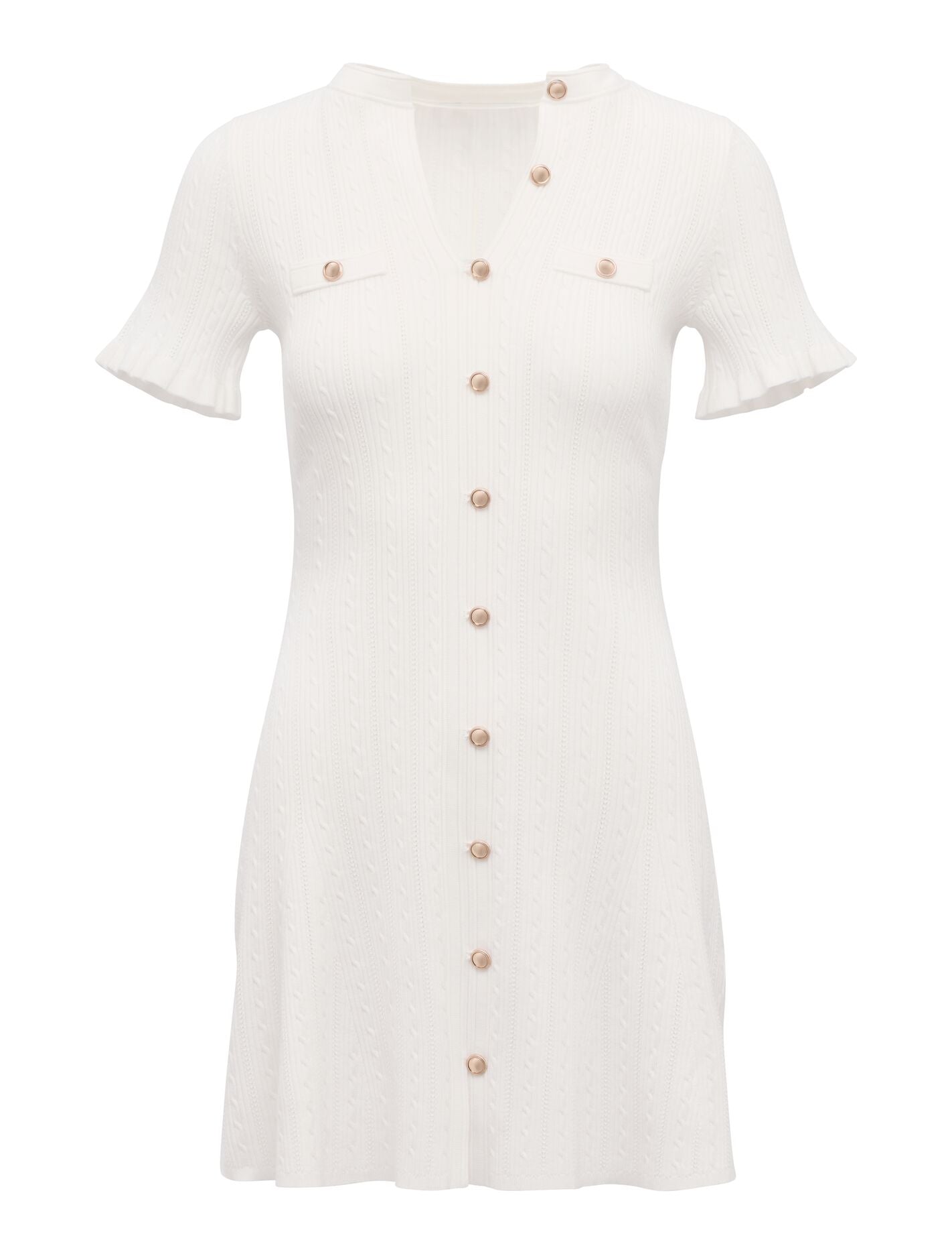 Violetta Stitch Interest Mini Dress Forever New