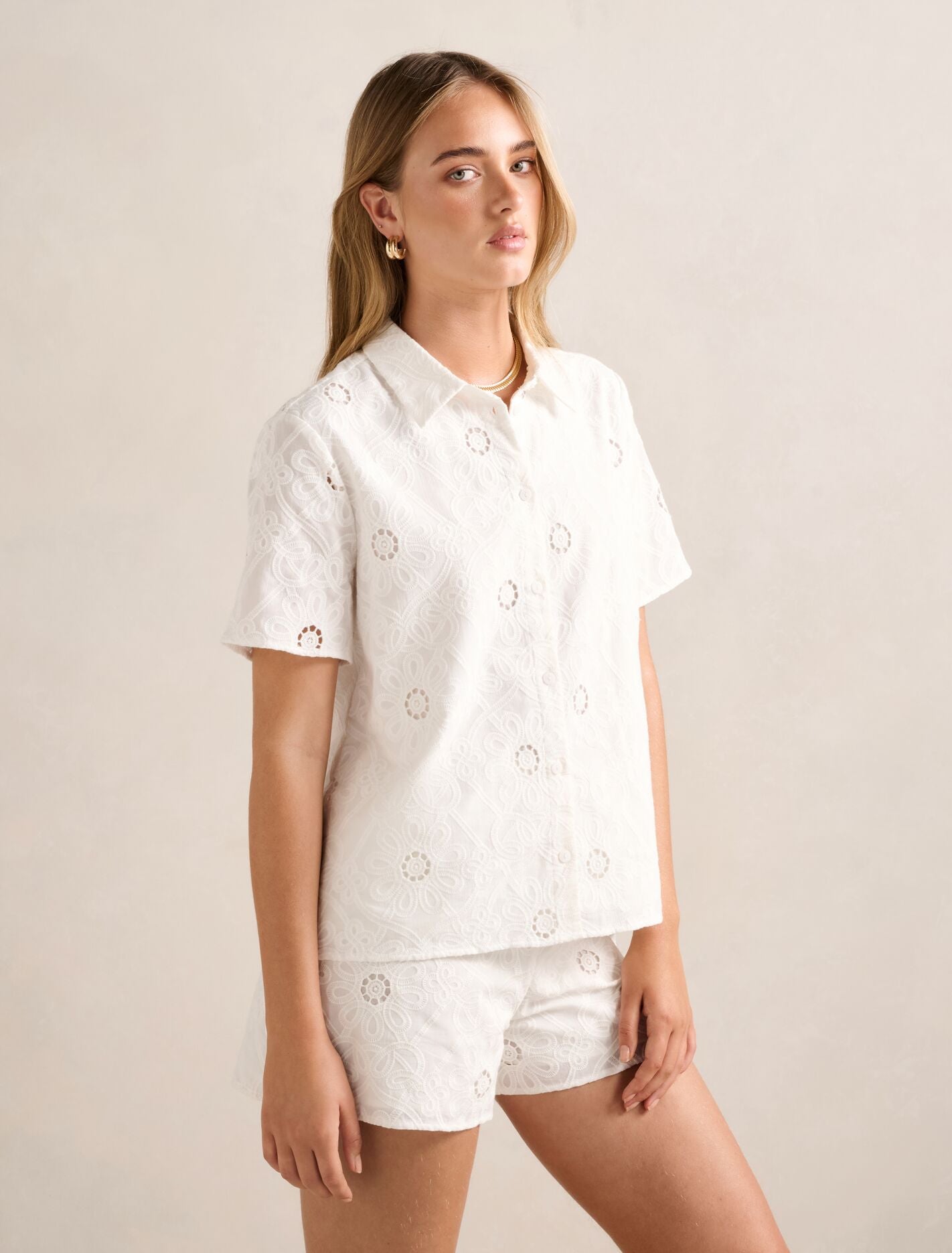 Bridie Embroidery Shirt Forever New
