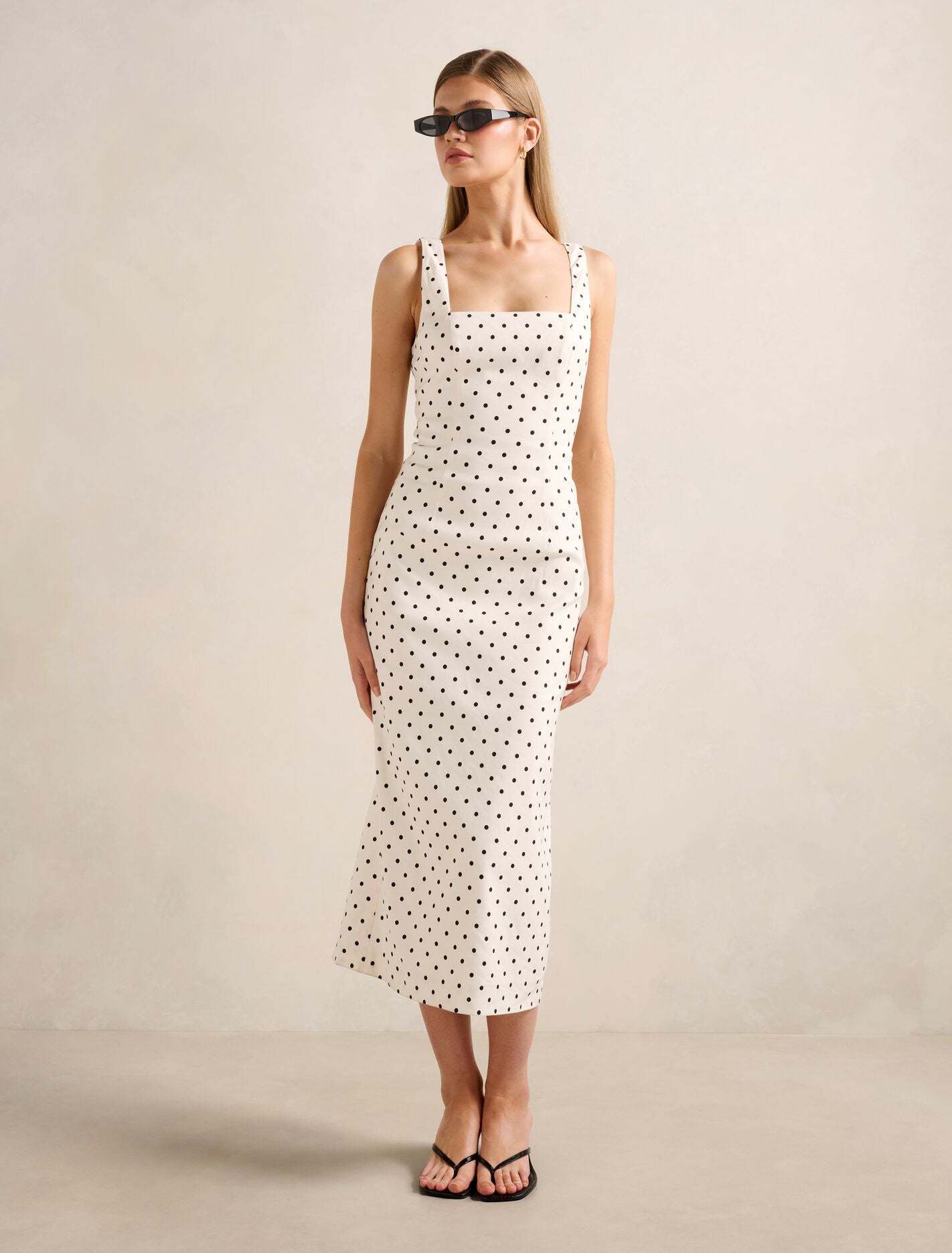 Jana Stretch Linen Midi Dress