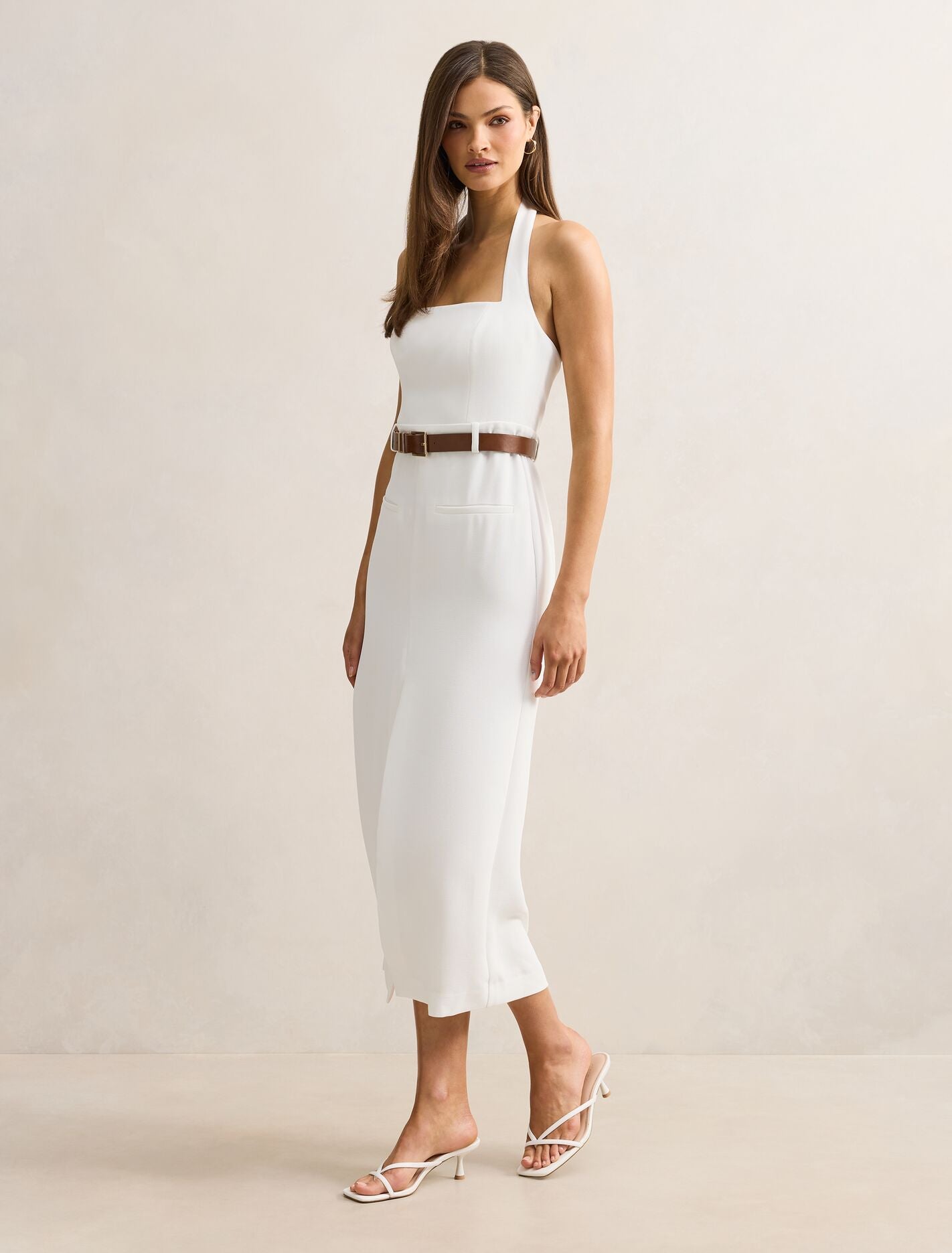 Sara Tailored Column Midi Dress Forever New