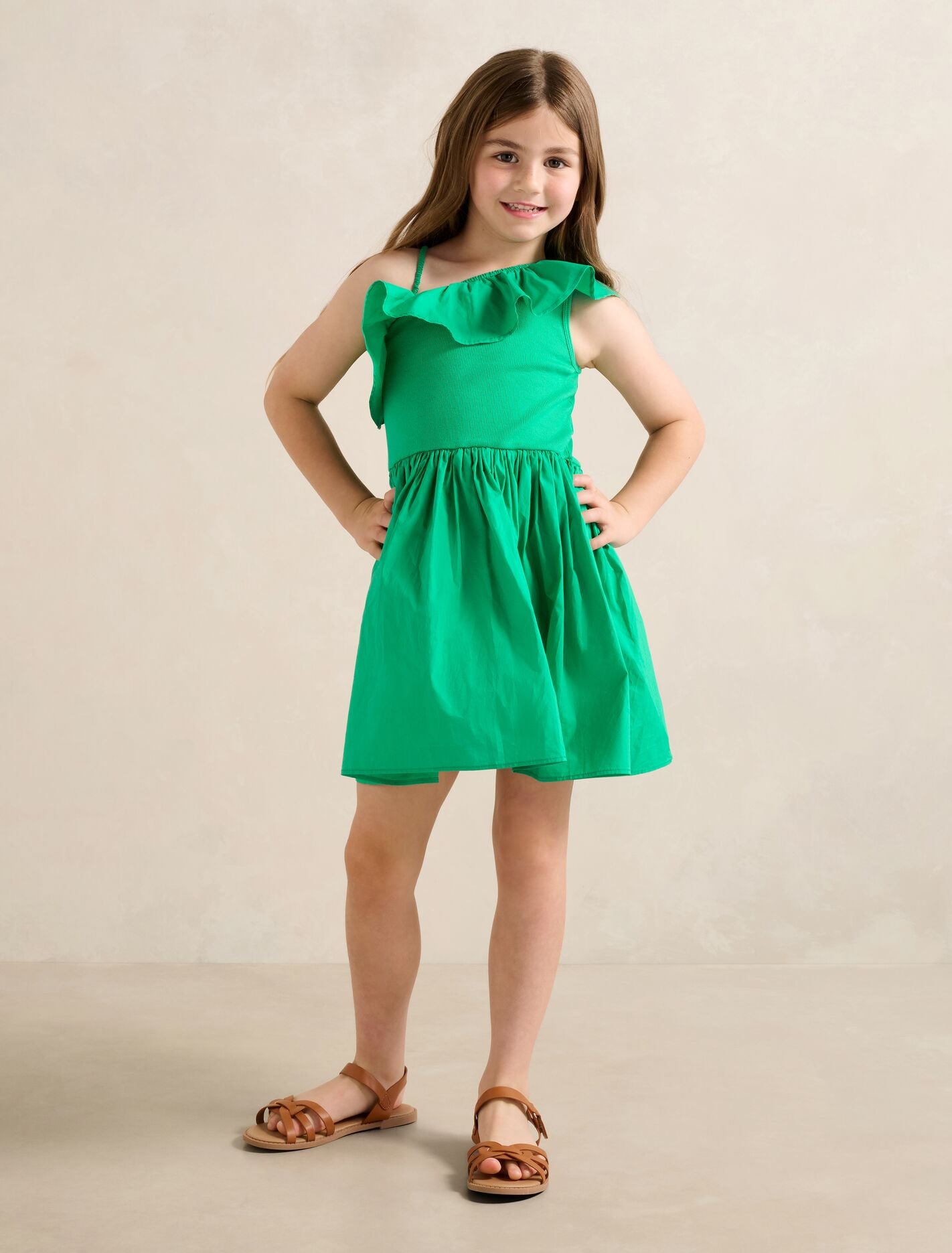Sadie One-Shoulder Frill Girls Dress Forever New