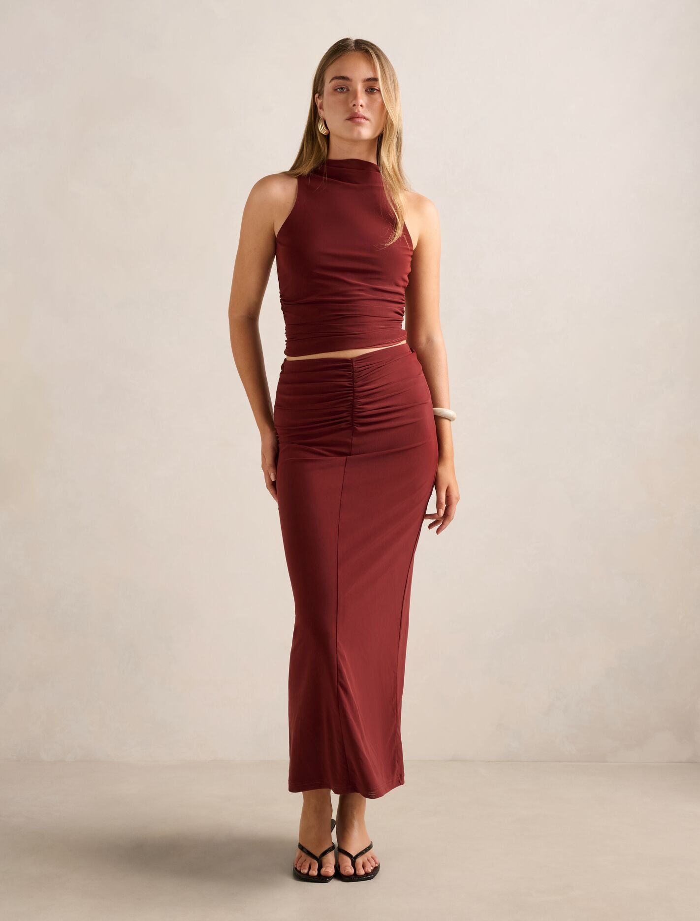 Savannah Ruched Mesh Skirt Forever New