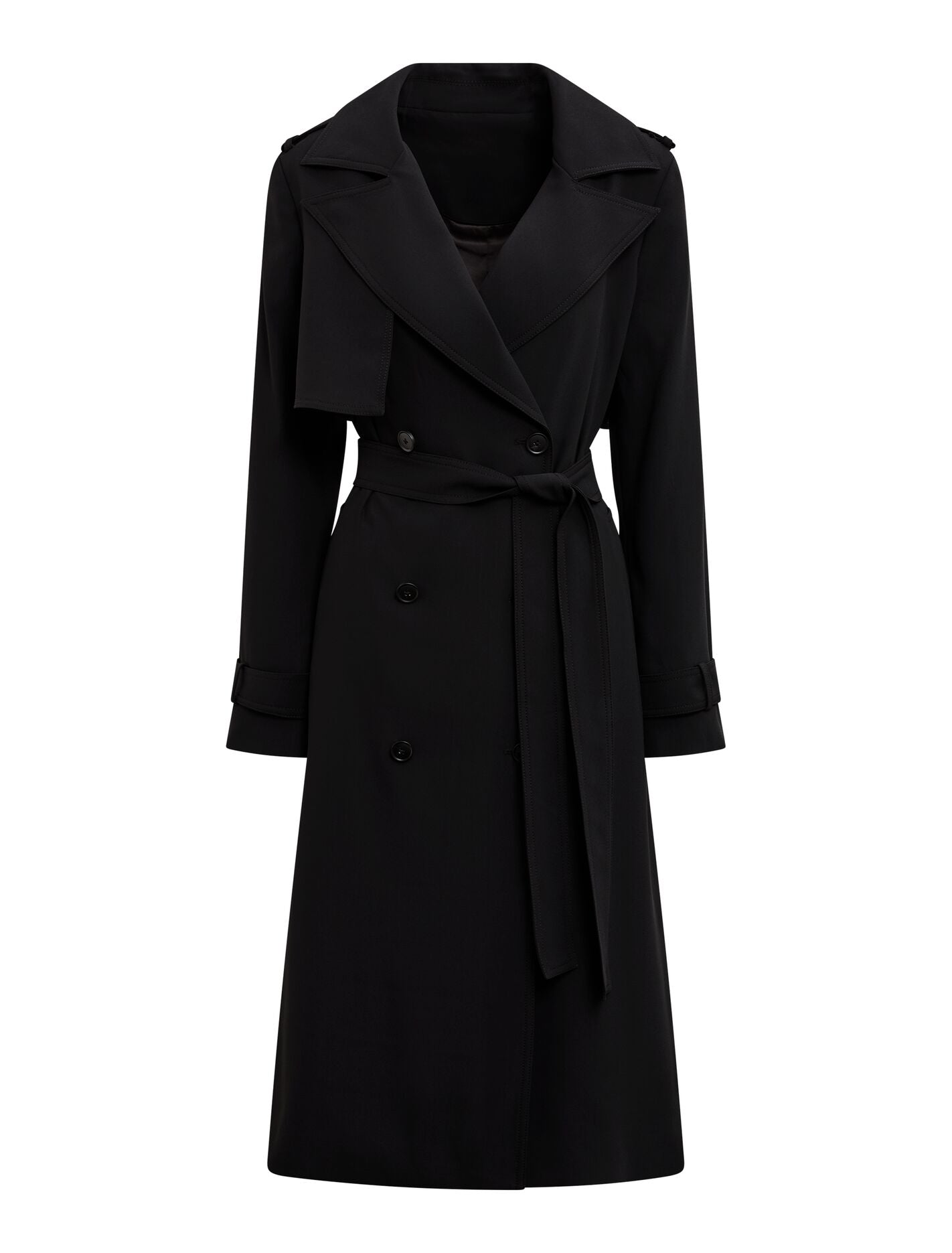 Cameron Soft Trench Coat Black | Forever New