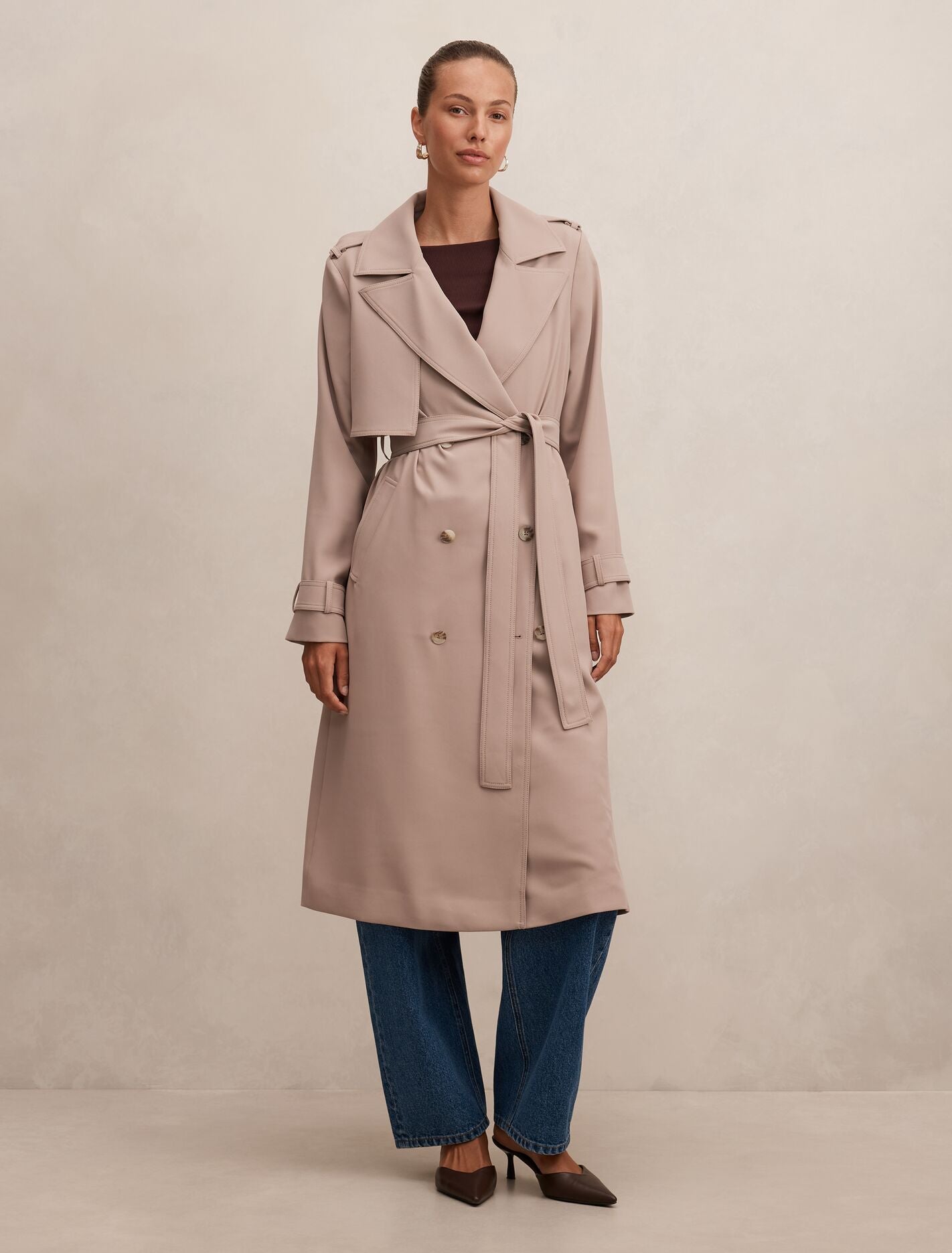 Cameron Soft Trench Coat Mocha | Forever New