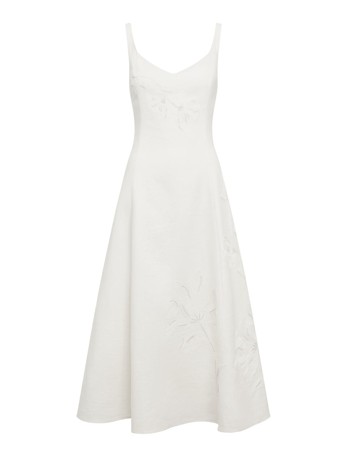 Carla Embroidery Sequin Midi Dress Forever New