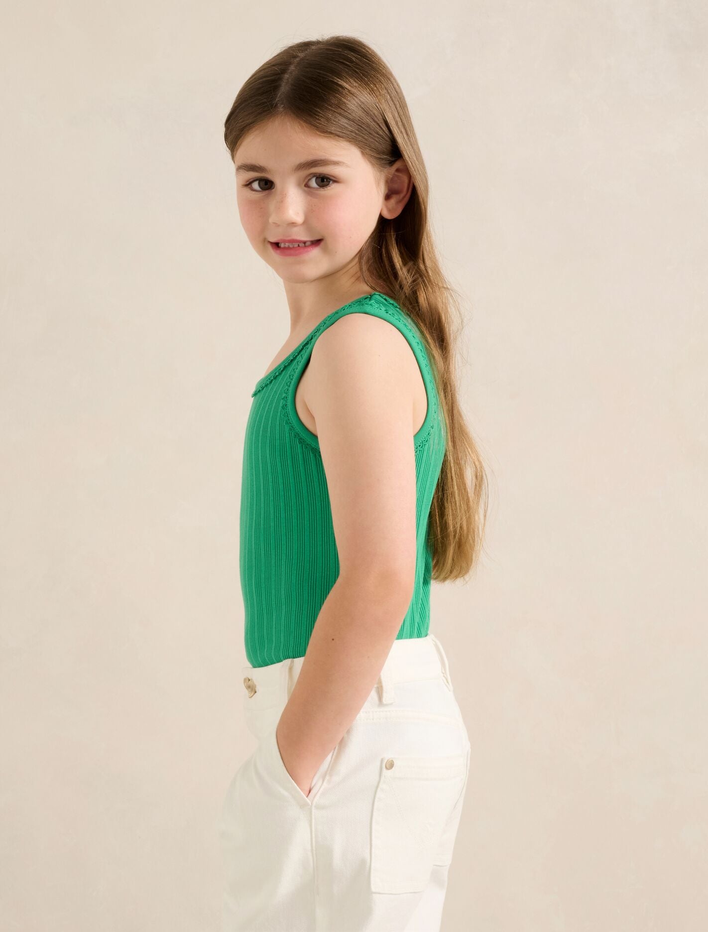 Tessa Girls Rib Tank Top Forever New