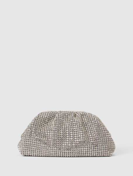 Ariel Soft Shiny Clutch Silver | Forever New