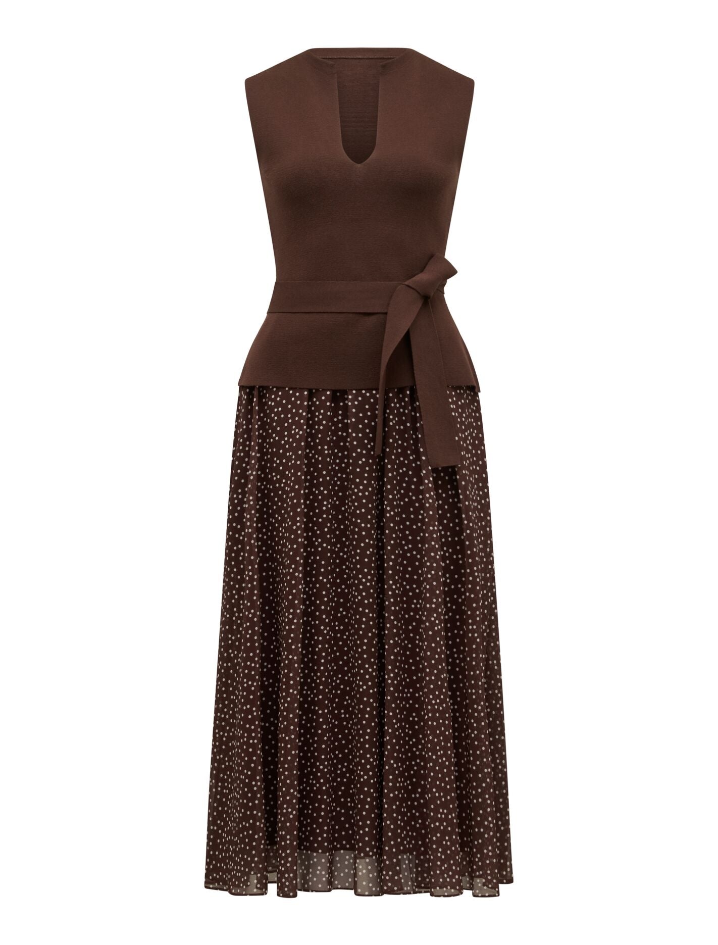 Catherine Woven Mix Knit Dress Forever New