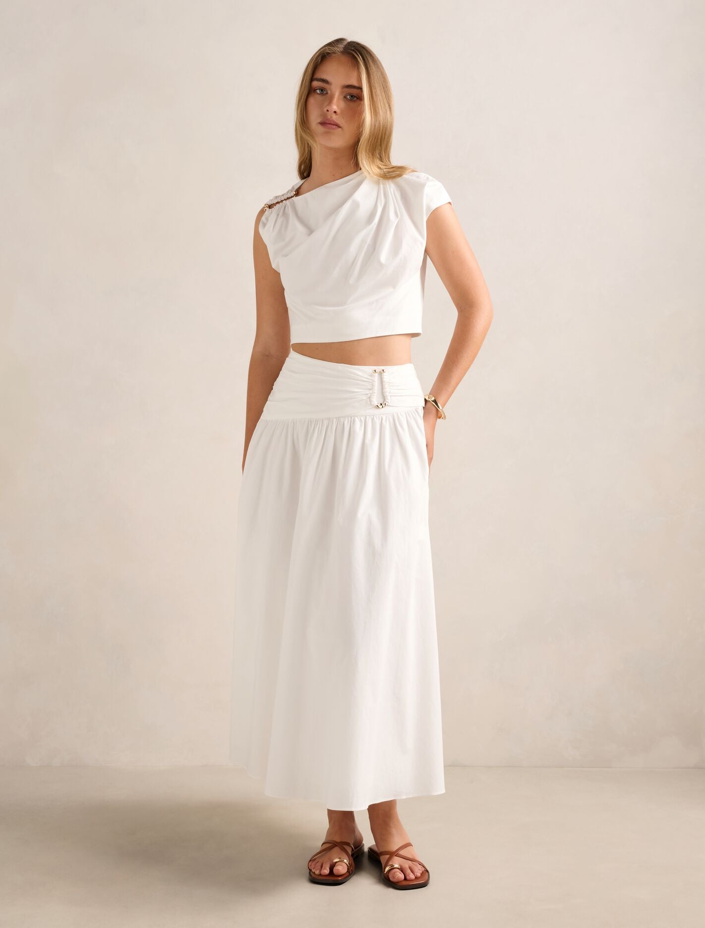 Dottie Hardware Maxi Skirt Porcelain Co-Ord | Forever New