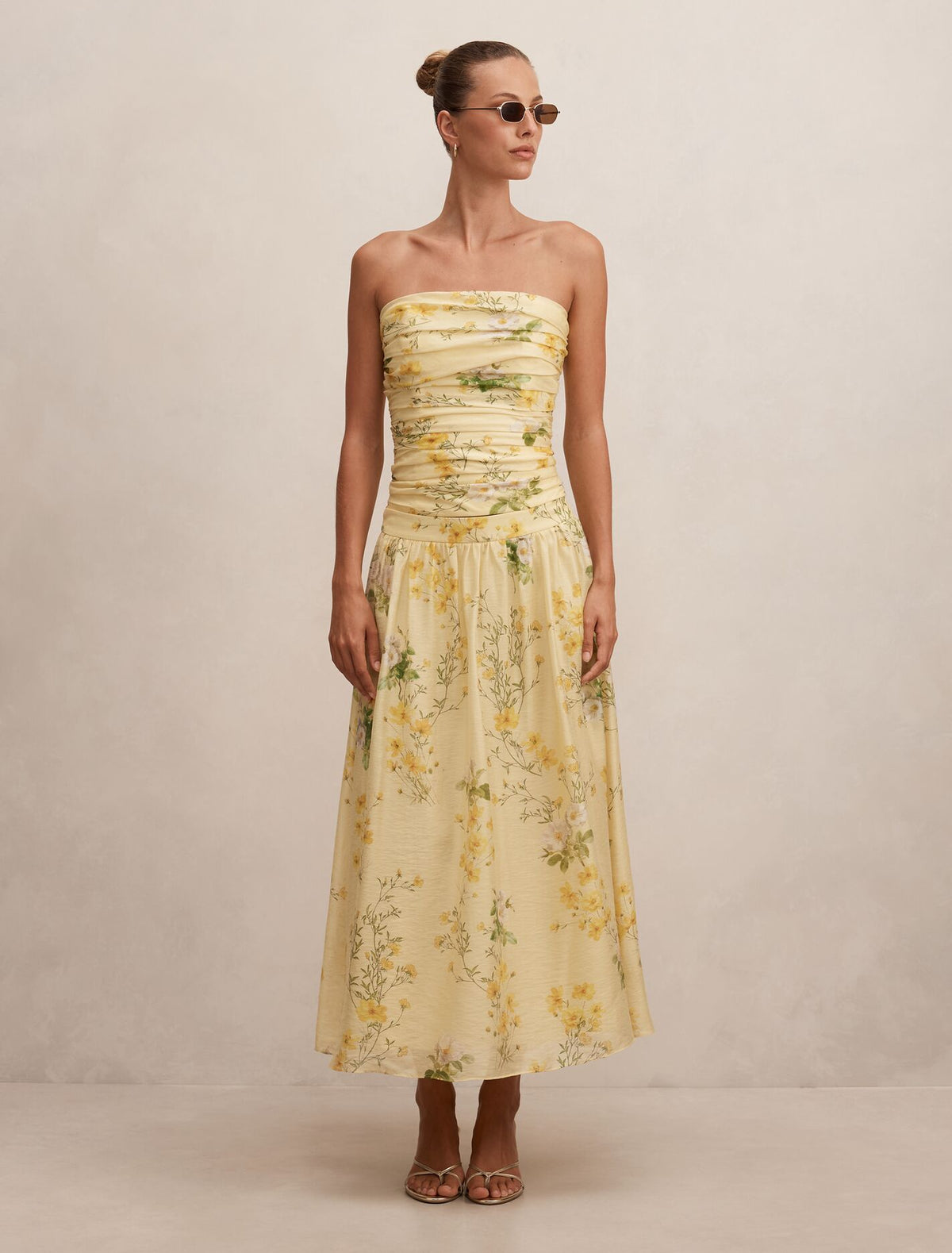 Palmer Gathered Strapless Top Forever New