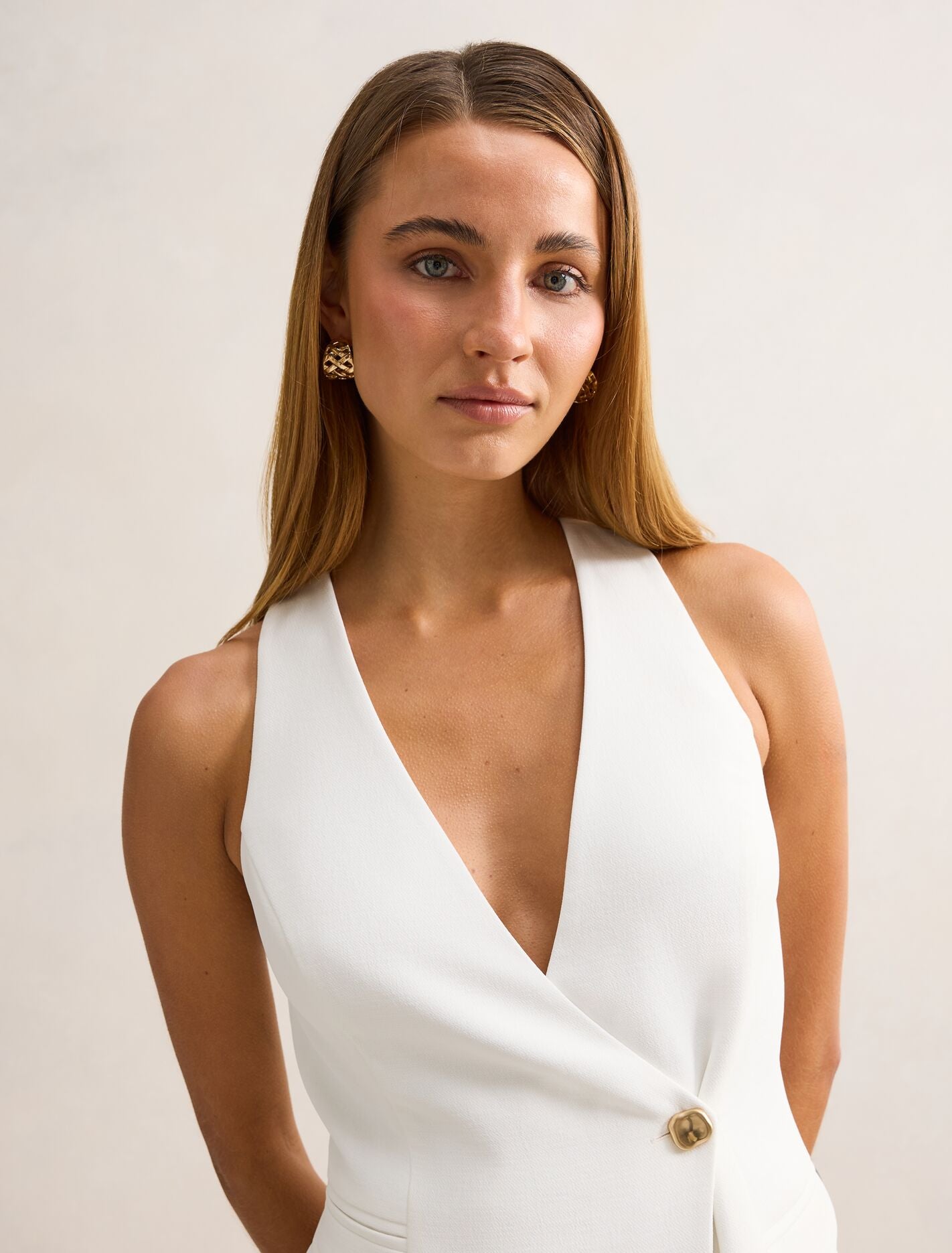 Alina Wrap Halter Mini Dress