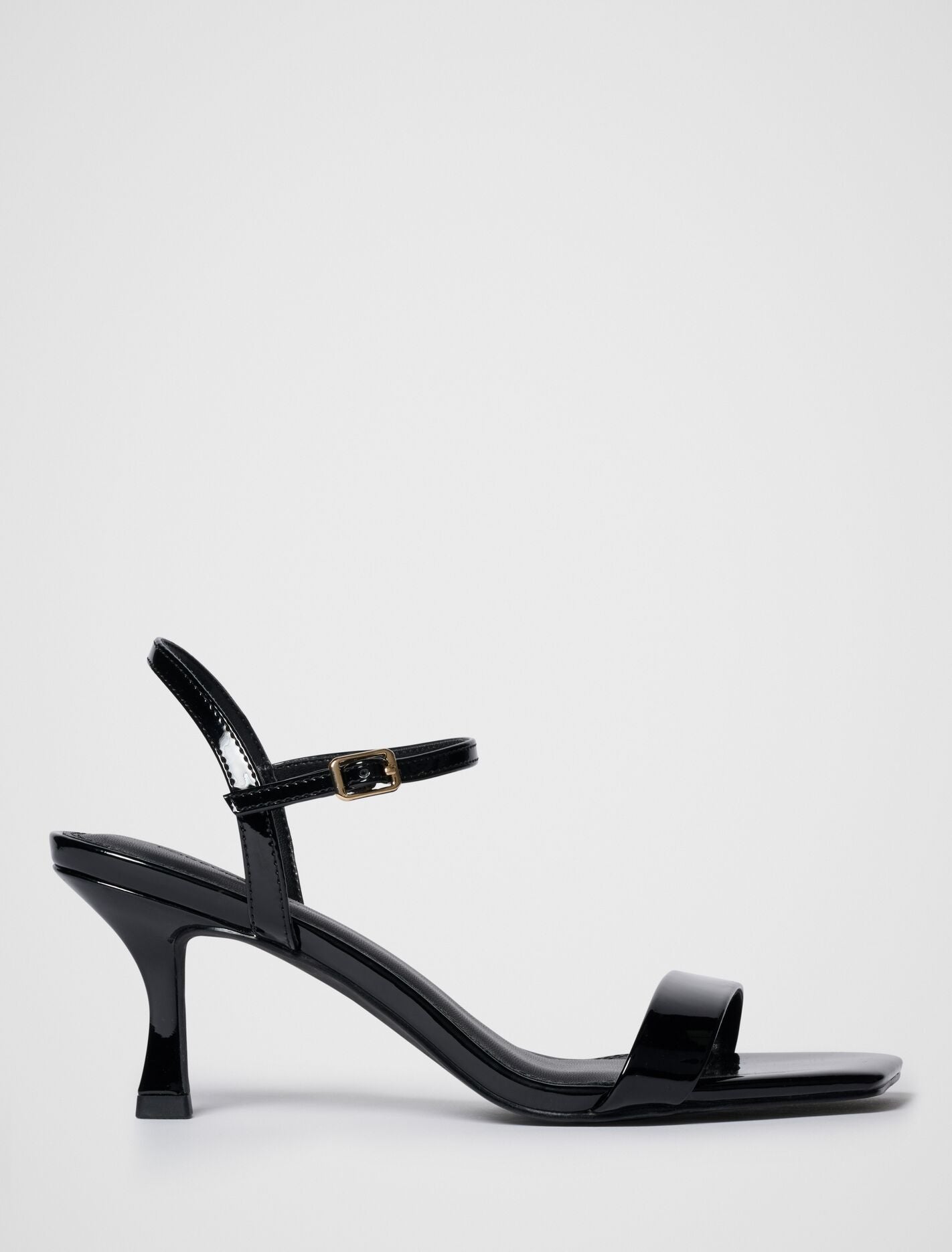 Tyra Ankle Strap Heeled Sandal Black | Forever New
