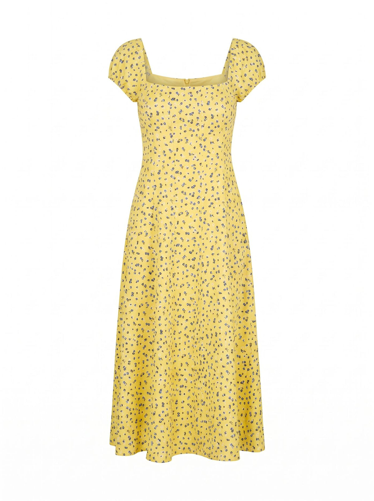 Sadie Cap Sleeve Linen Midi Dress